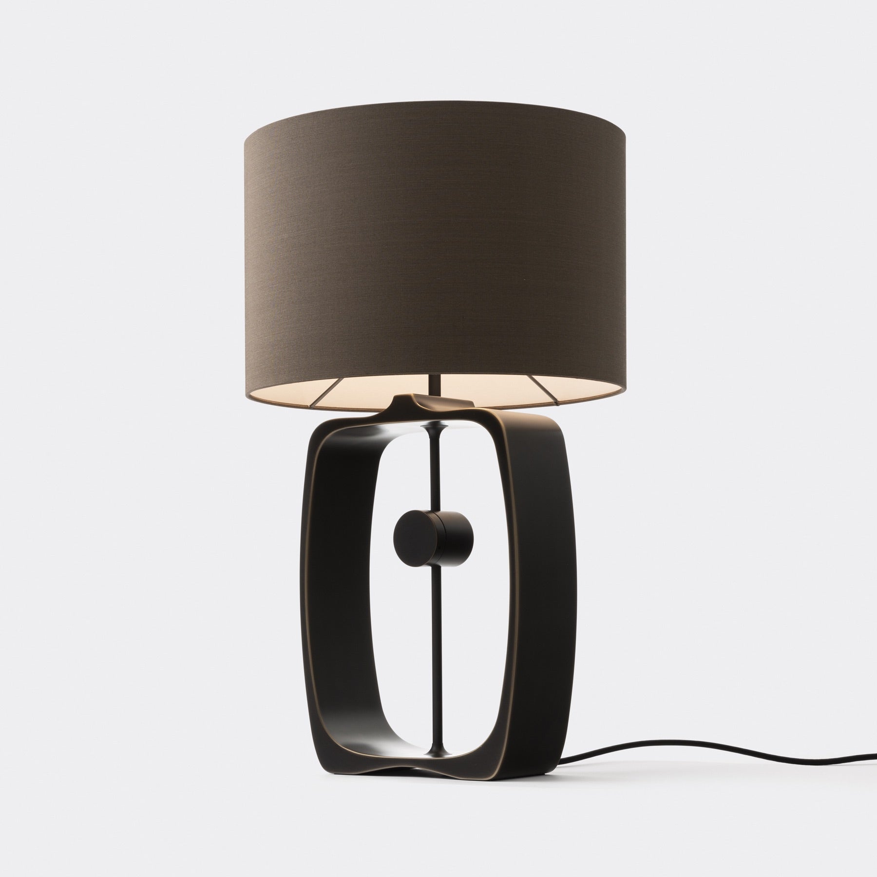 Alva Table Lamp – Nordic Black Fabric Design - TheMinimalObject