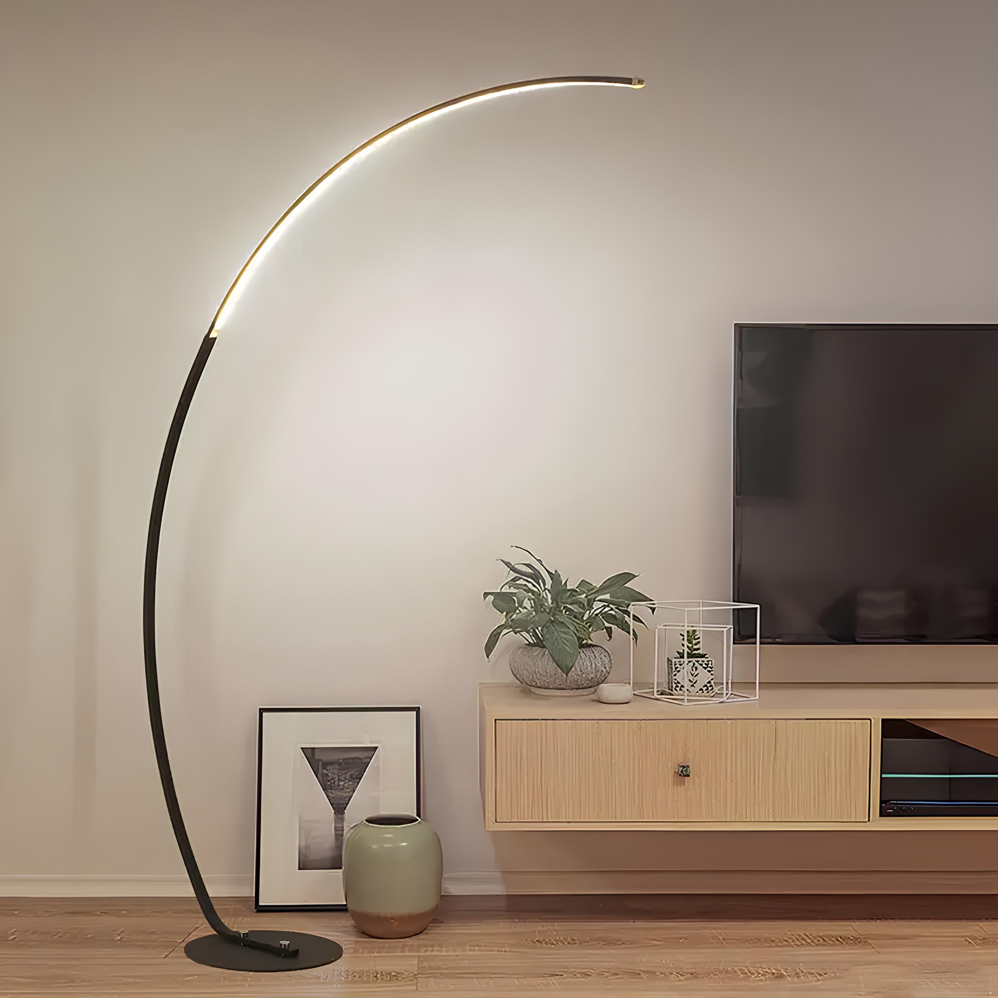 Arcus Floor Lamp – Minimalist Curved LED Floor Light - TheMinimalObject