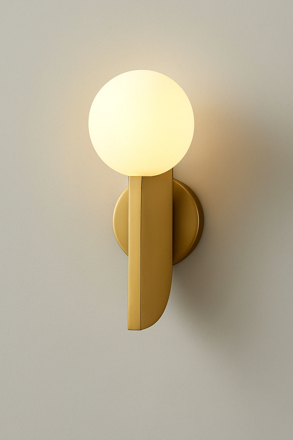 Aurum Brass Globe LED Wall Sconce – Gold Finish - TheMinimalObject