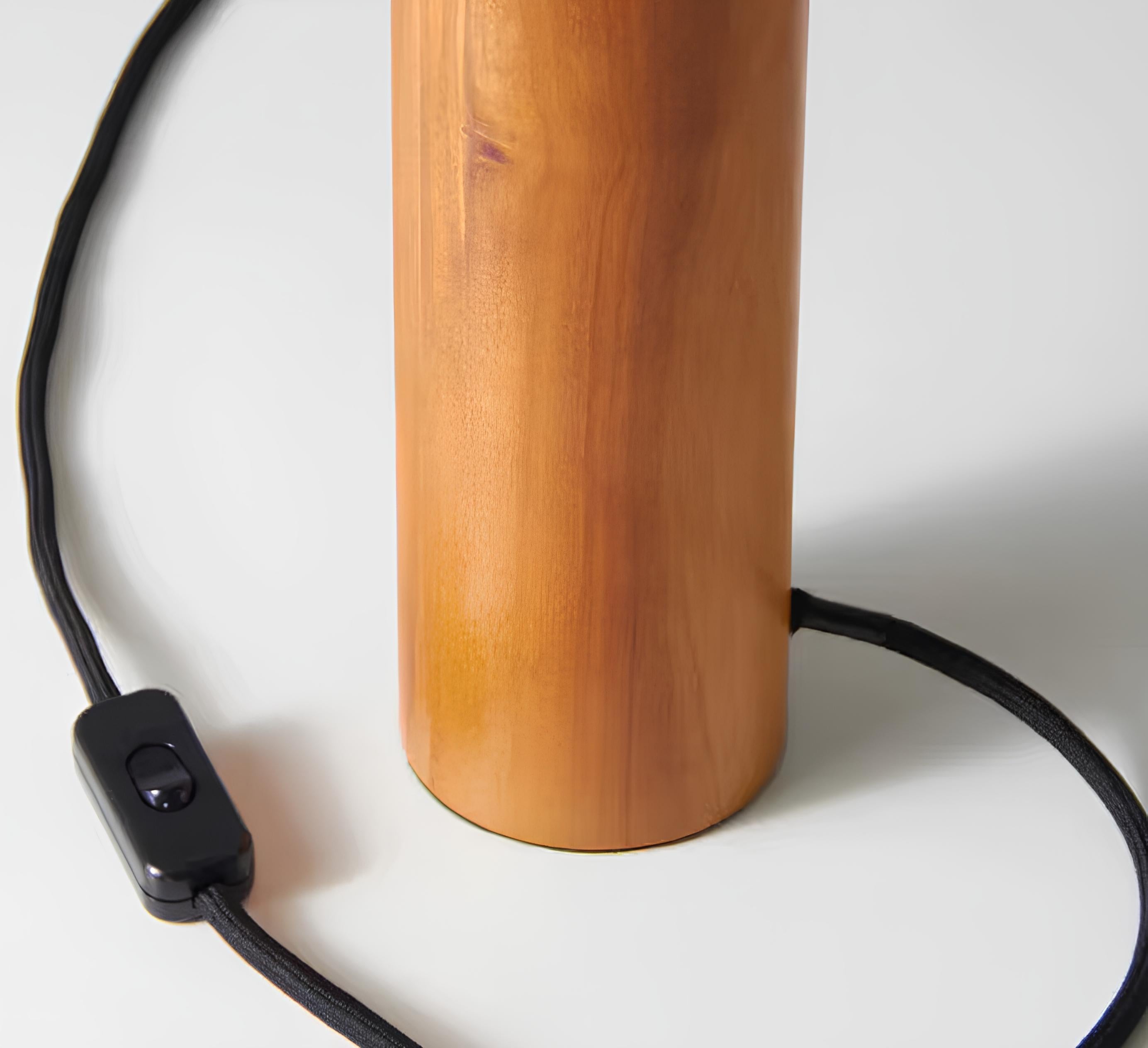 Hako Table Lamp – Wabi Sabi Wood & Fabric Light - TheMinimalObject