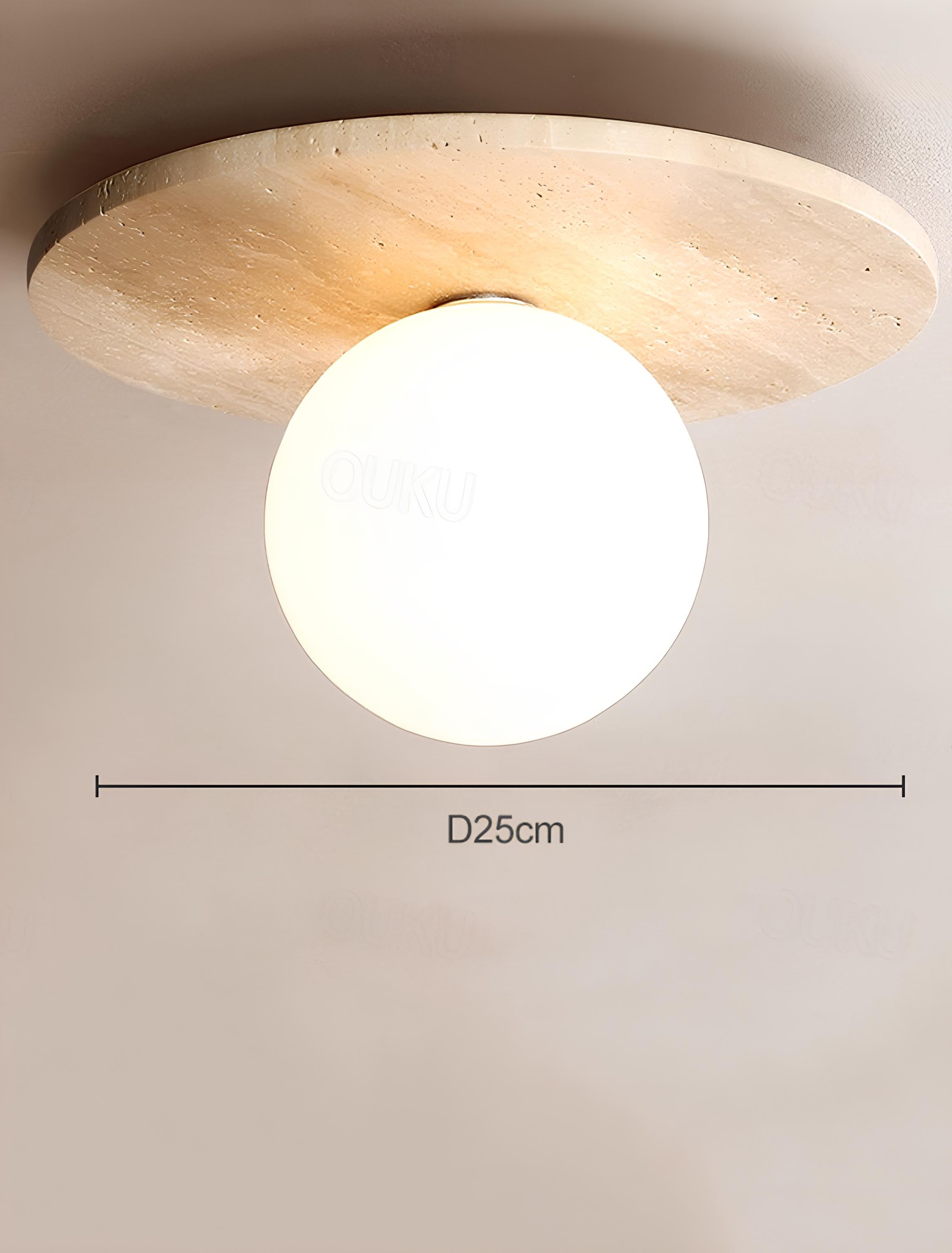 Minimalist ceiling fixture for Japandi and modern interiors