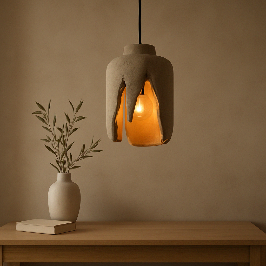 Kasa Pendant Light – Cement Form in Raw Grey - TheMinimalObject