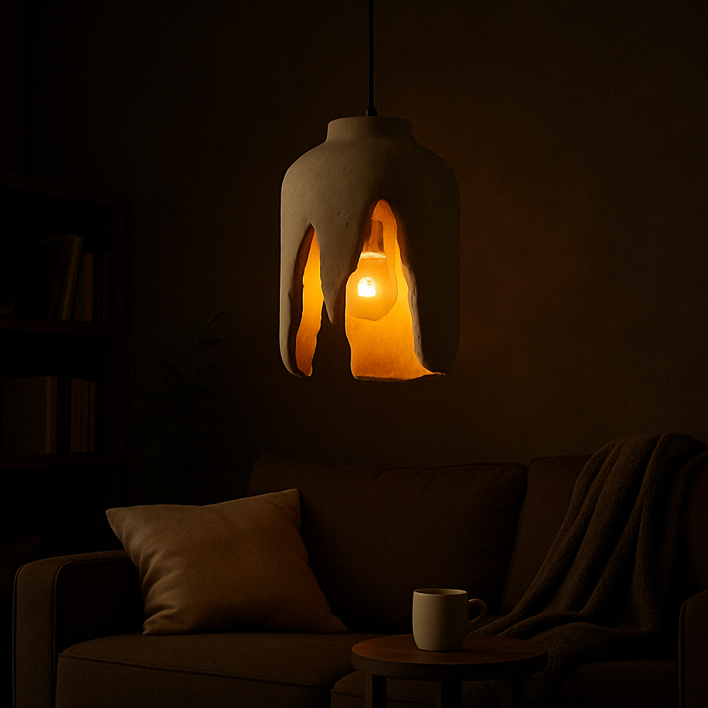Kasa Pendant Light – Cement Form in Raw Grey - TheMinimalObject