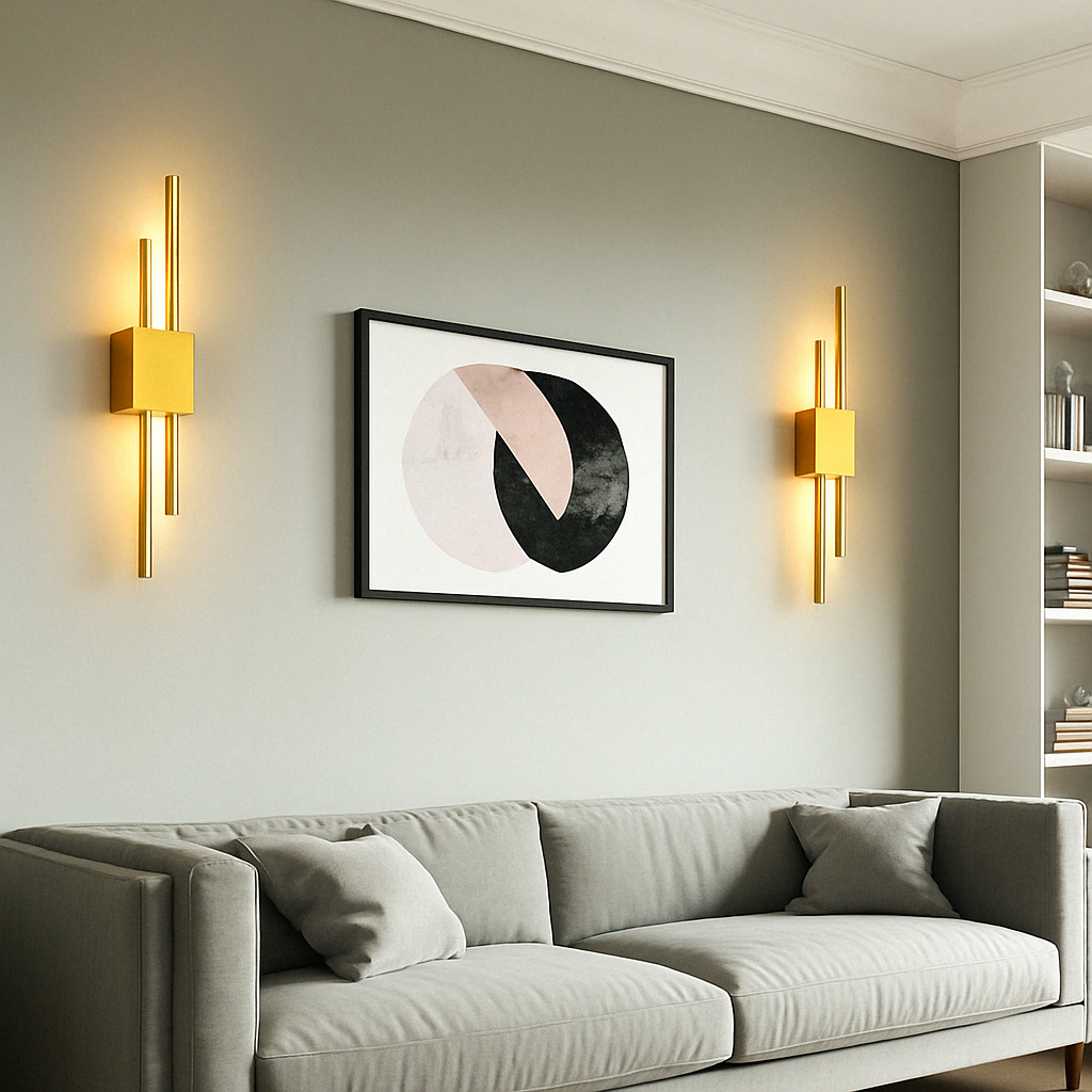 Slim black wall sconce modern decor