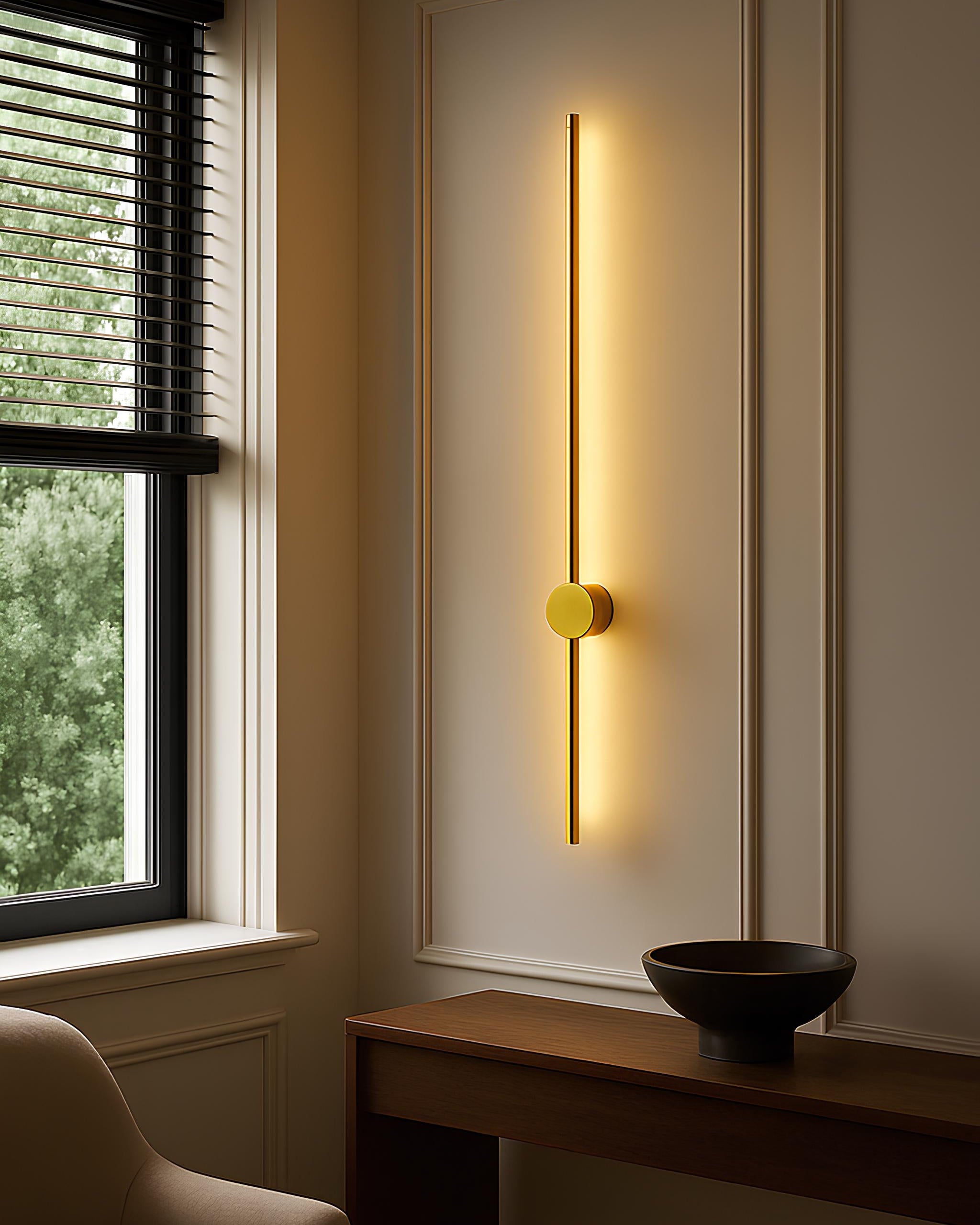 Contemporary narrow LED wall light