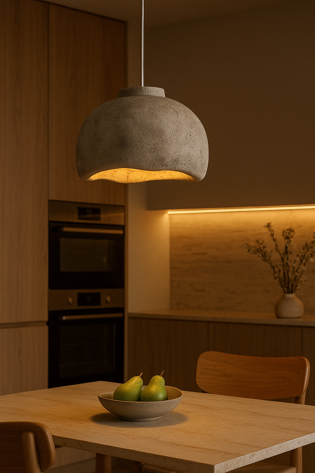 Nordic style polystyrene pendant for dining or entryway