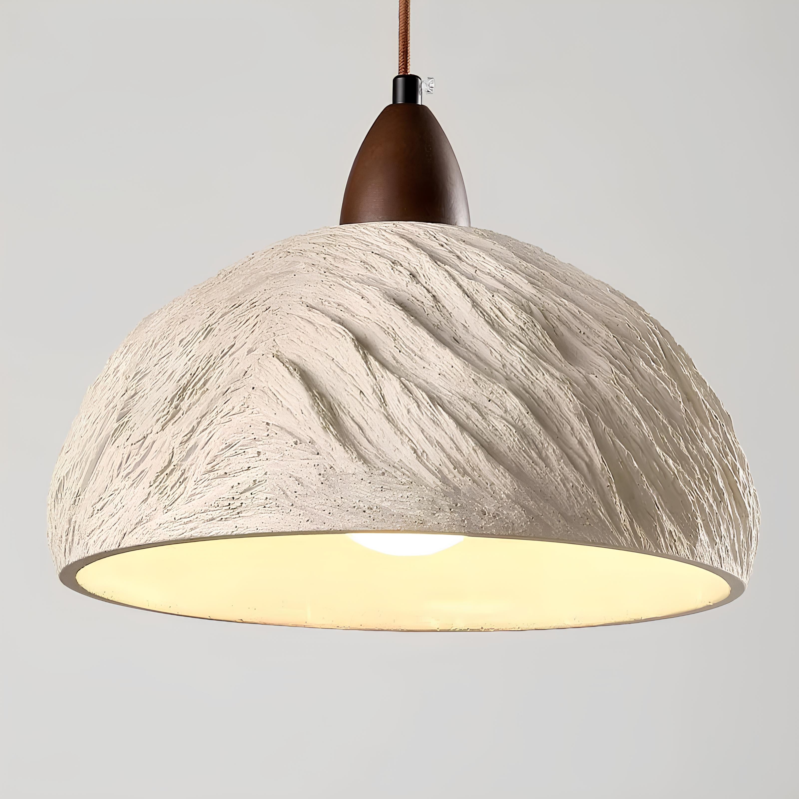 Nara Wood & Cement Pendant Light - TheMinimalObject