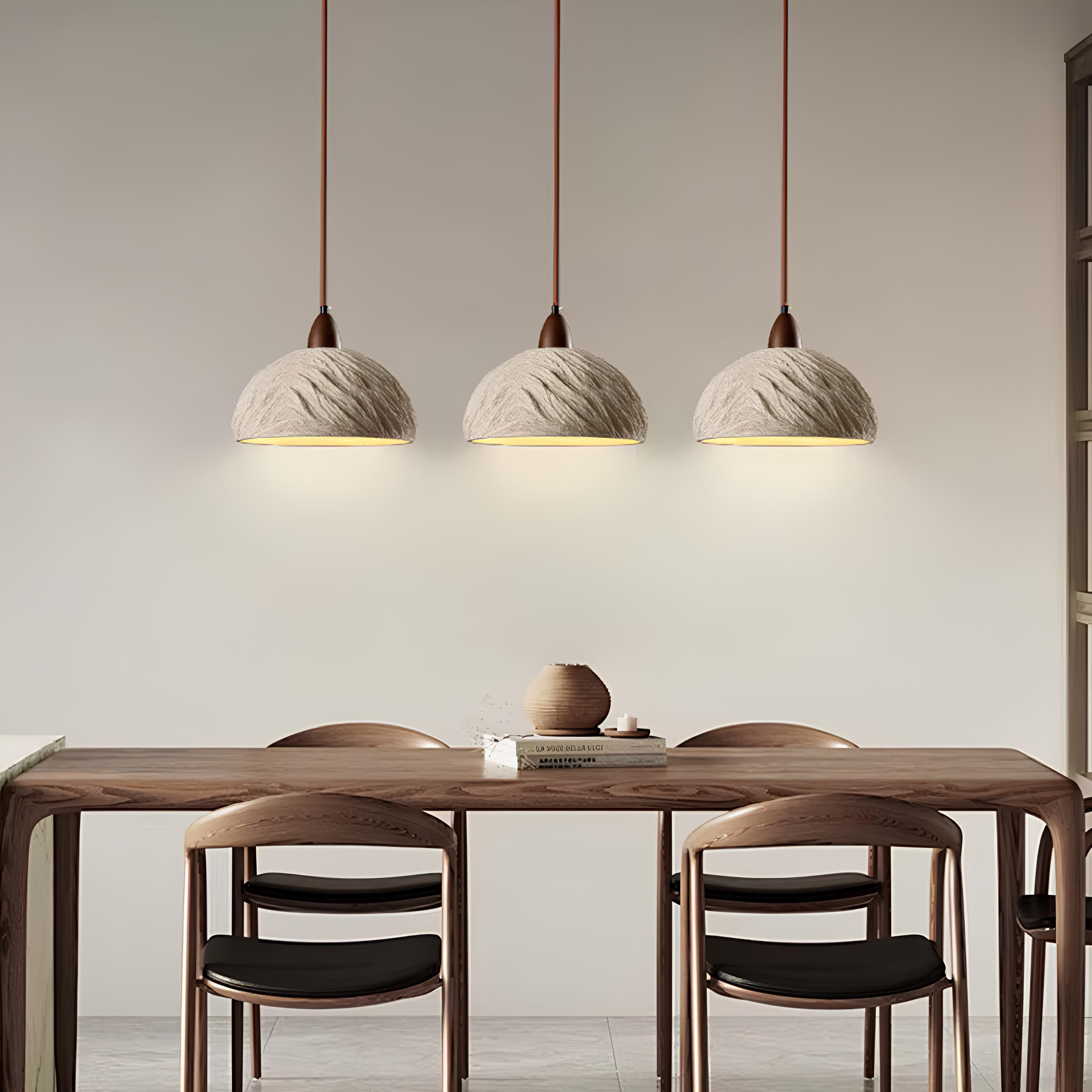 Nara Wood & Cement Pendant Light - TheMinimalObject