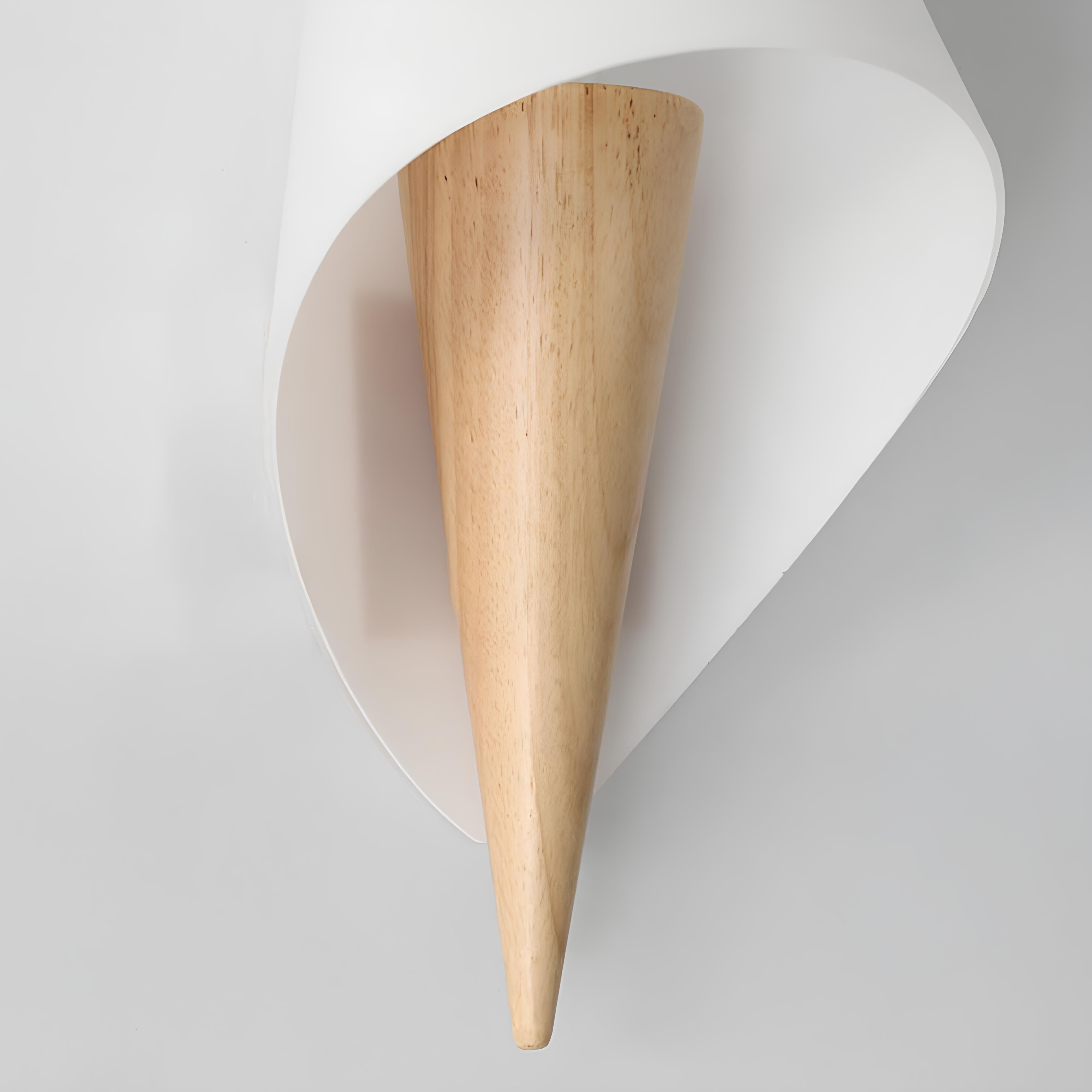 Norr Wall Lamp – Scandinavian Glass & Wood Light - TheMinimalObject