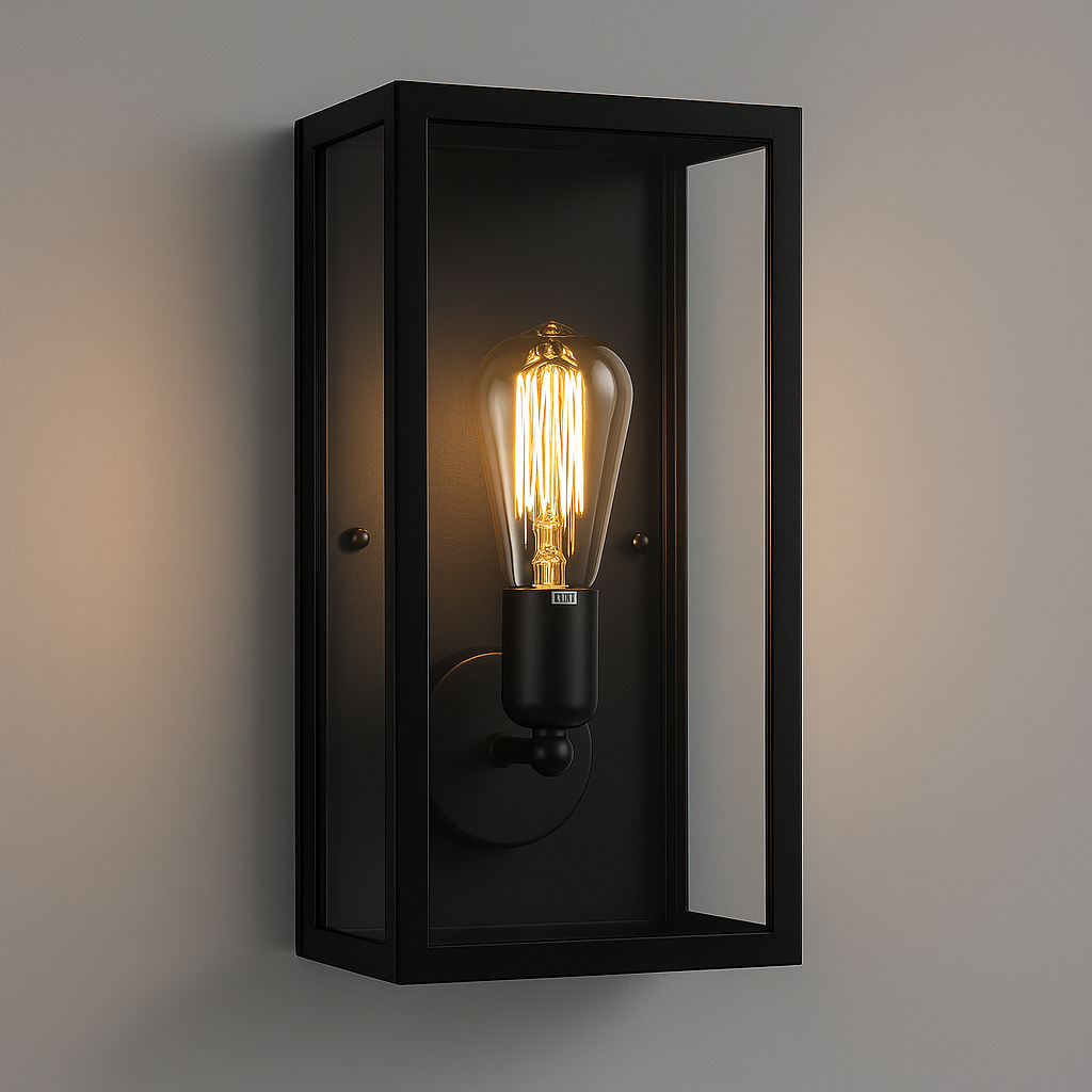 Side view of IP54-rated waterproof outdoor wall light
