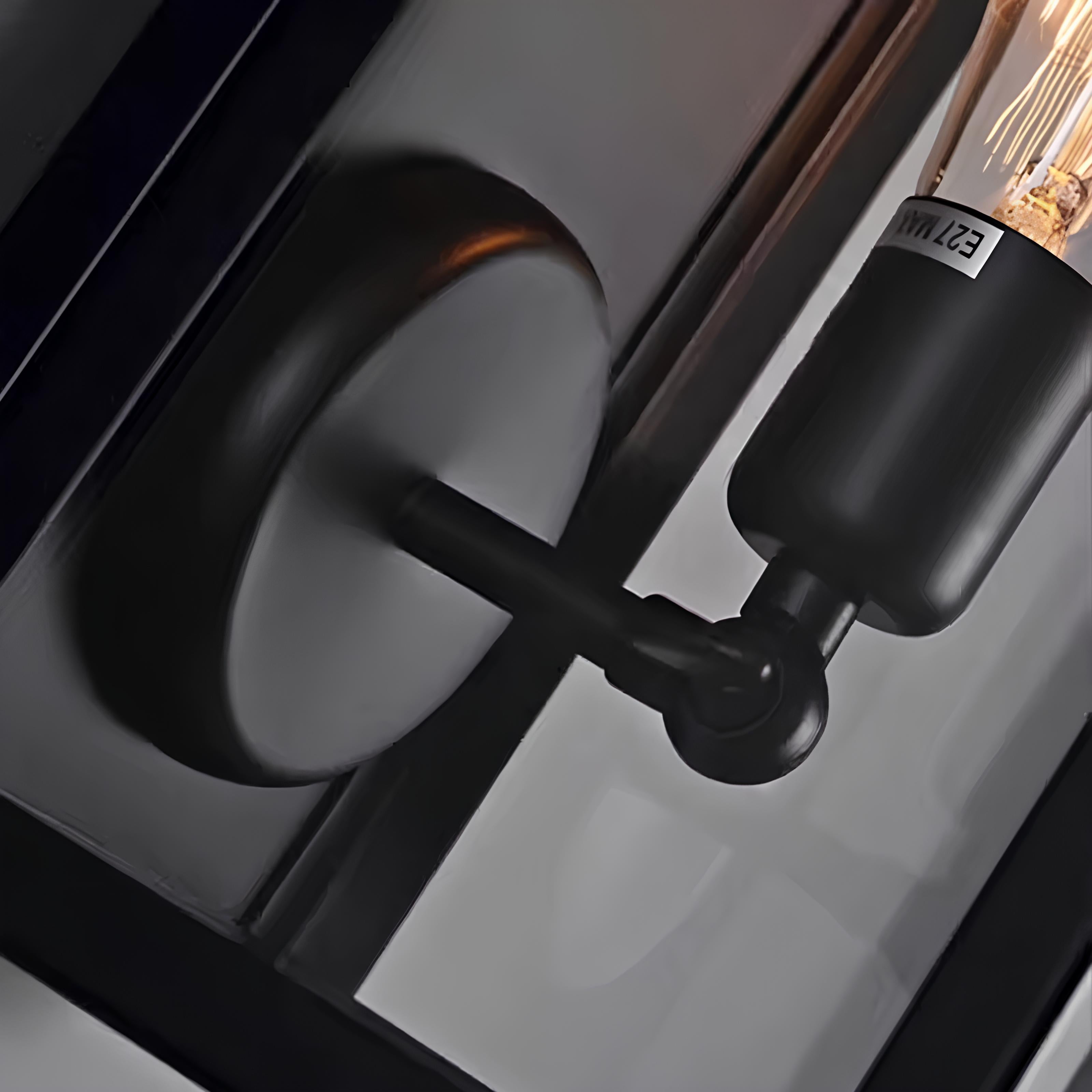 E27 outdoor lantern light fixture mounted on white wall