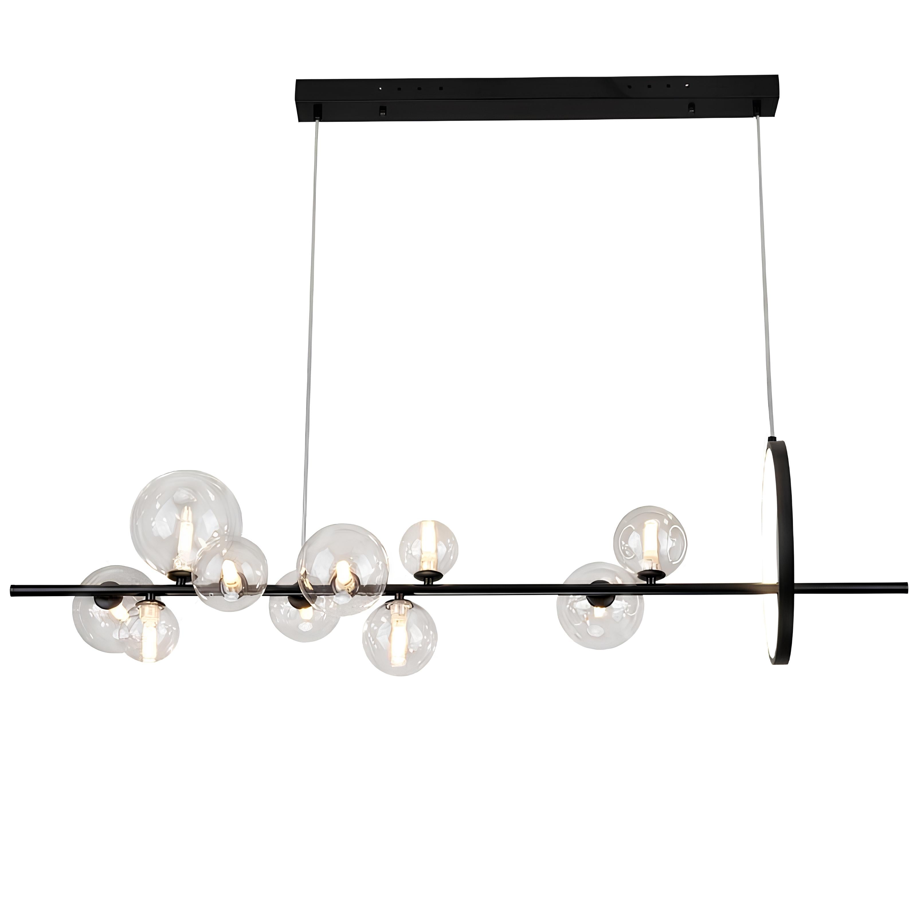 Orb Line Pendant – Linear Glass Bubble Chandelier - TheMinimalObject