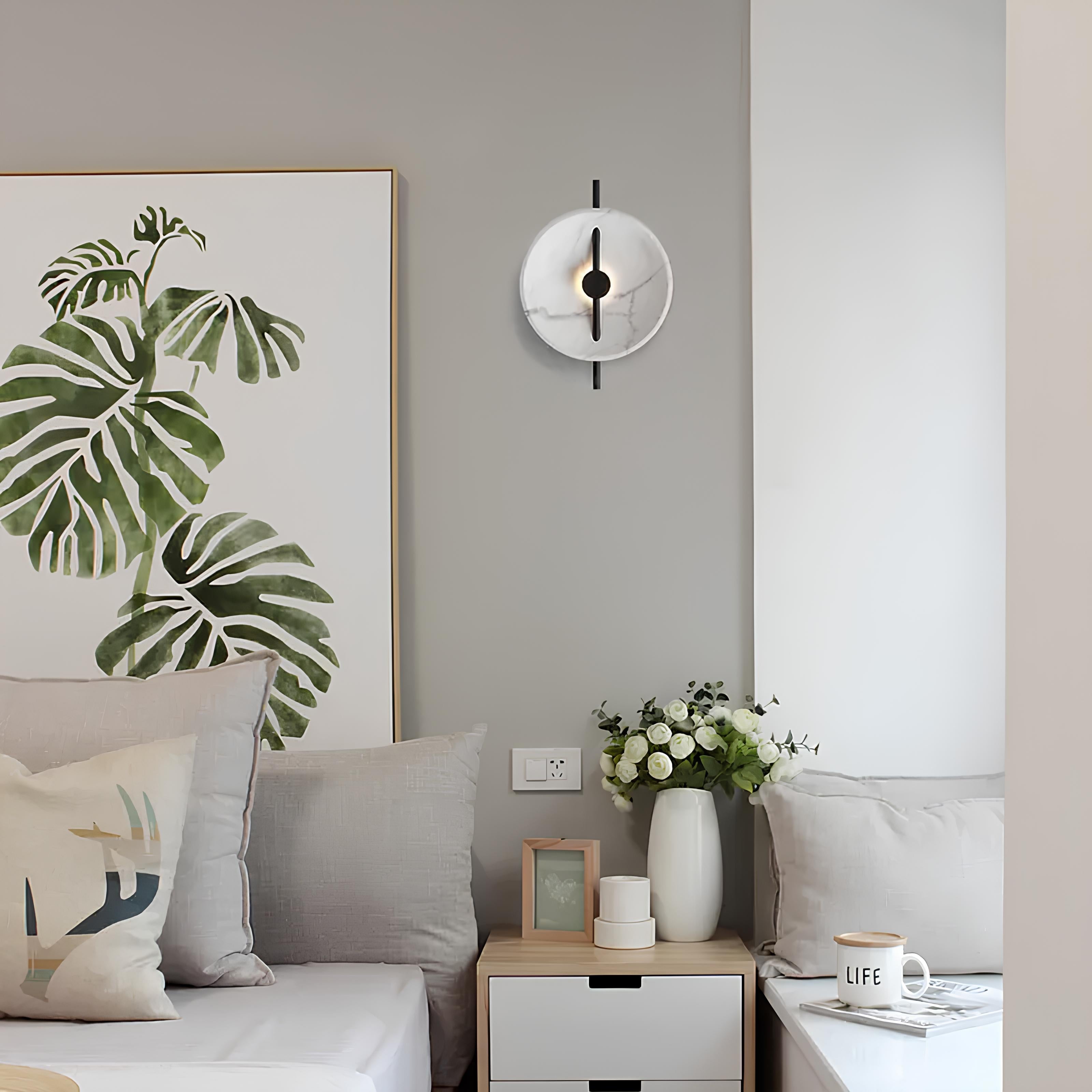 Minimal Resin Wall Sconce for Home and Hotels