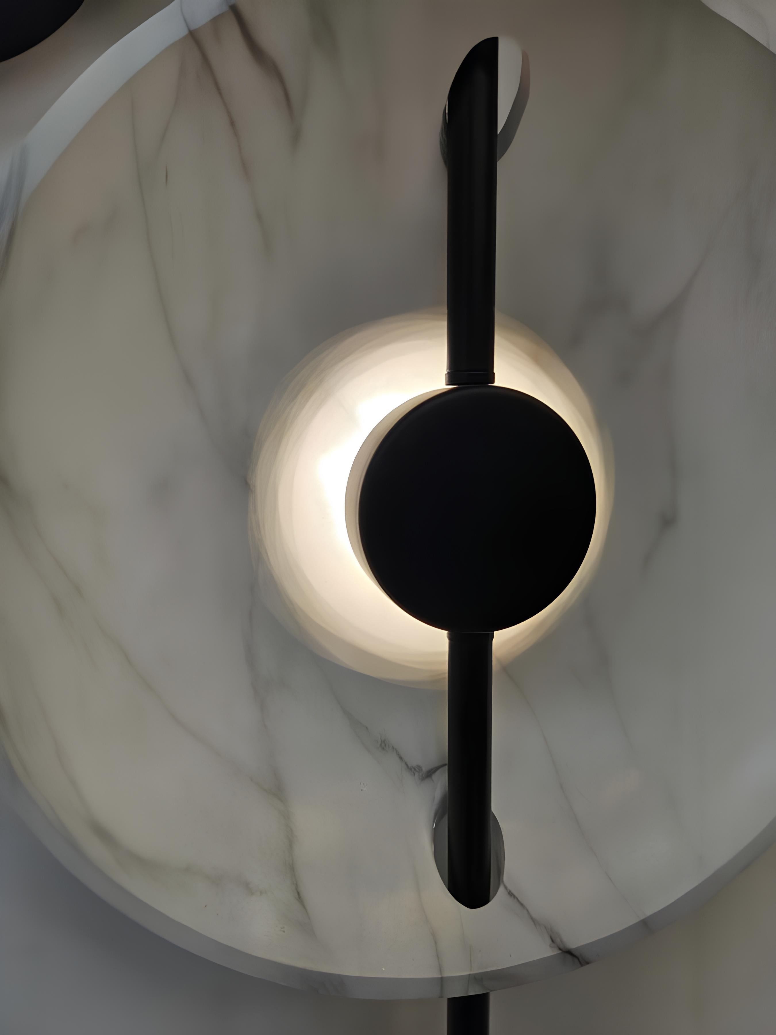 Oval Resin LED Wall Lamp Mounted in Living Room