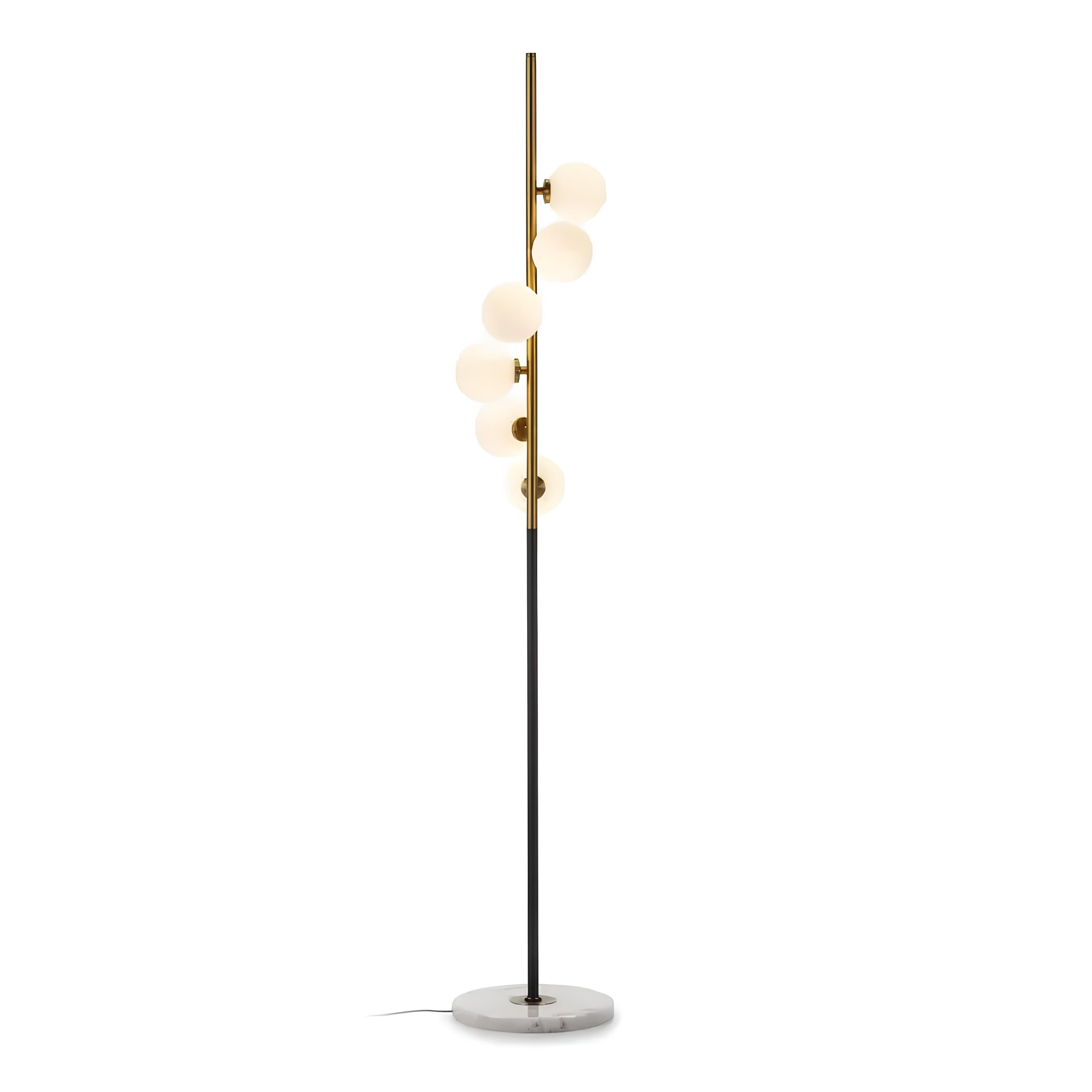 Black and gold standing light with modern LED design