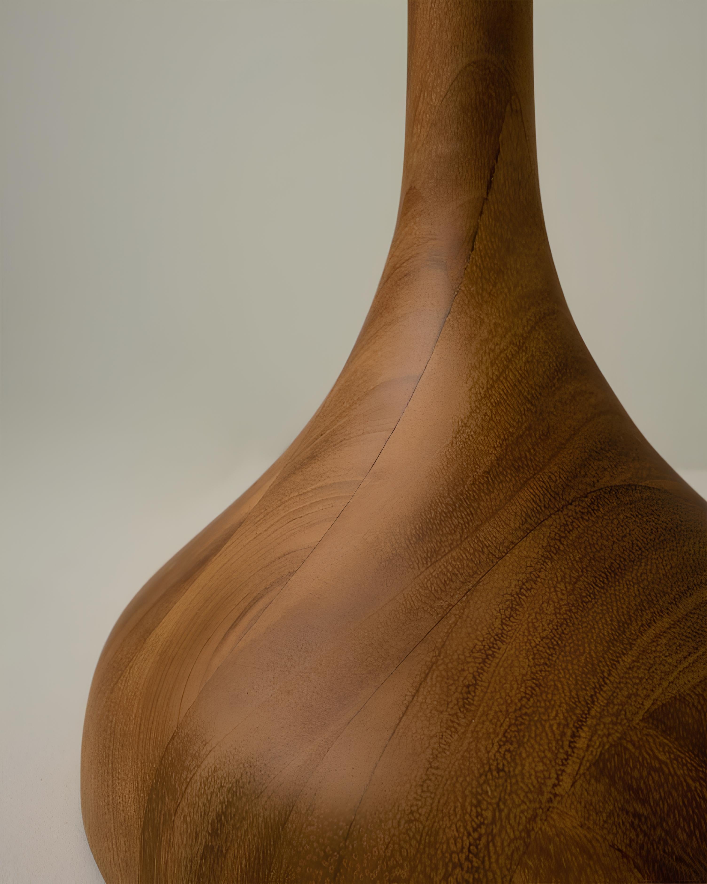Sora Table Lamp – Pine Wood & Linen Fabric Light - TheMinimalObject