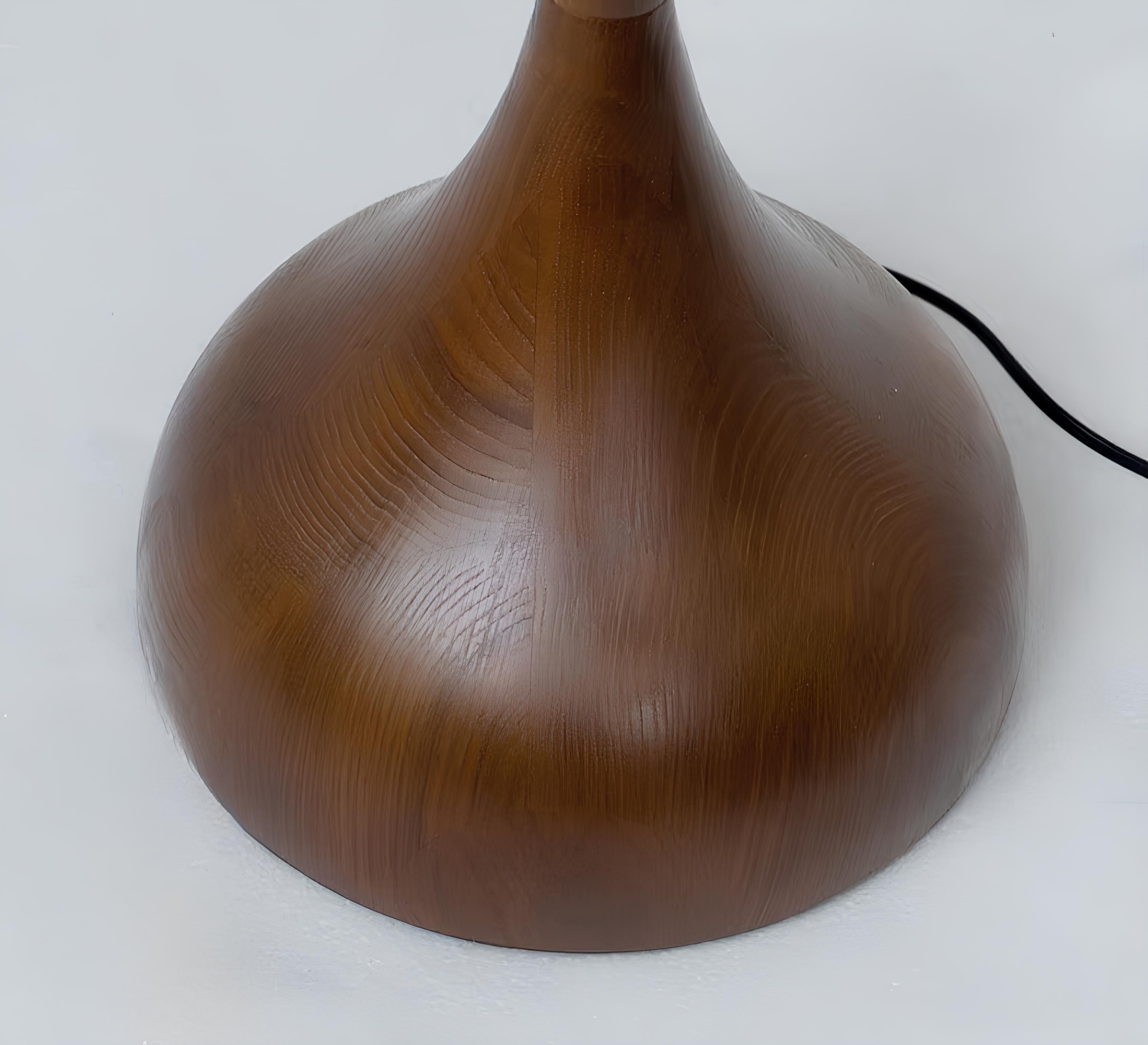 Sora Table Lamp – Pine Wood & Linen Fabric Light - TheMinimalObject