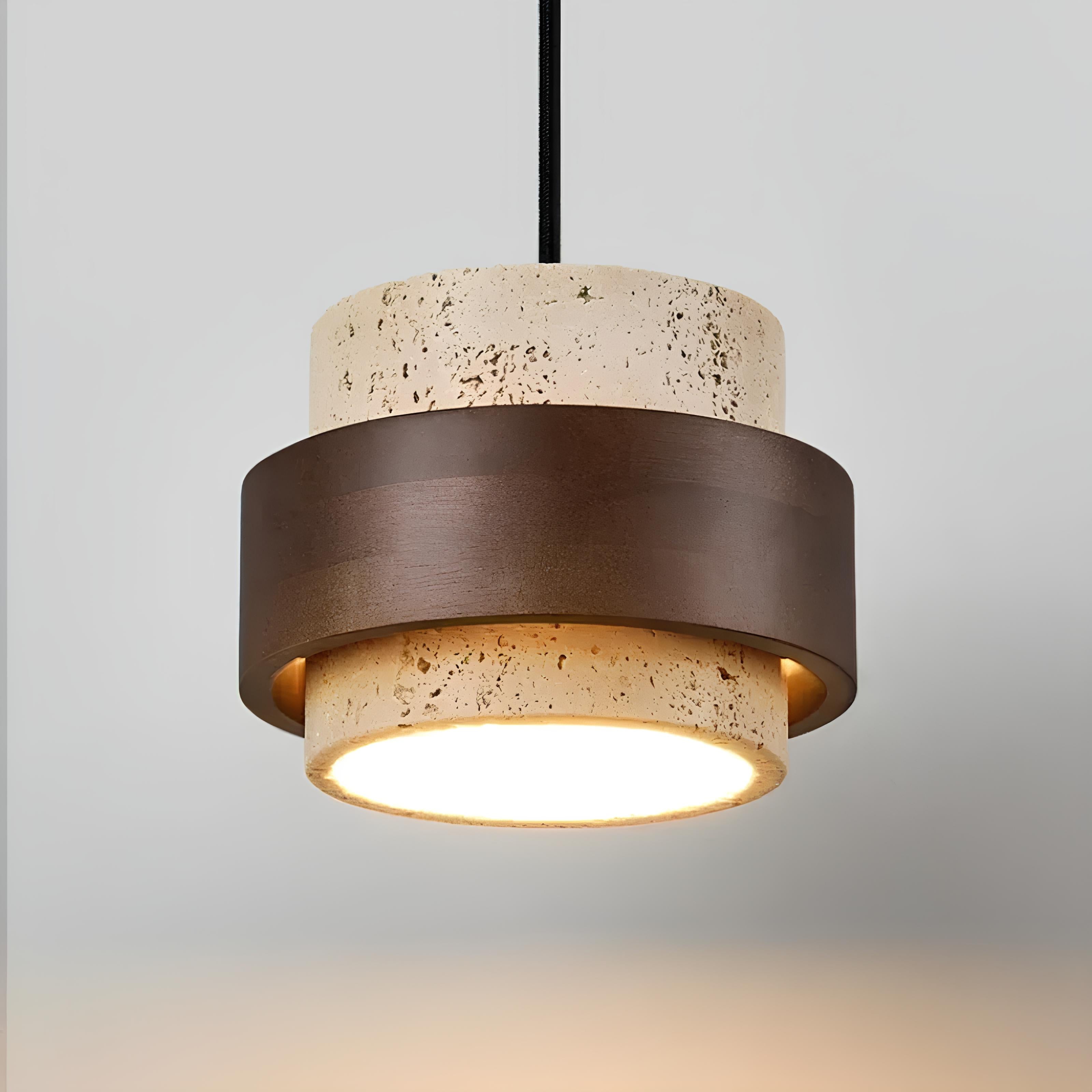 Minimalist pendant light in modern restaurant setting