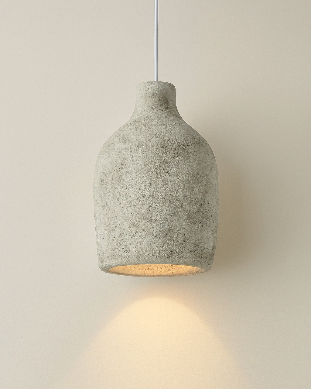 Modern polystyrene hanging light for kitchen or living room