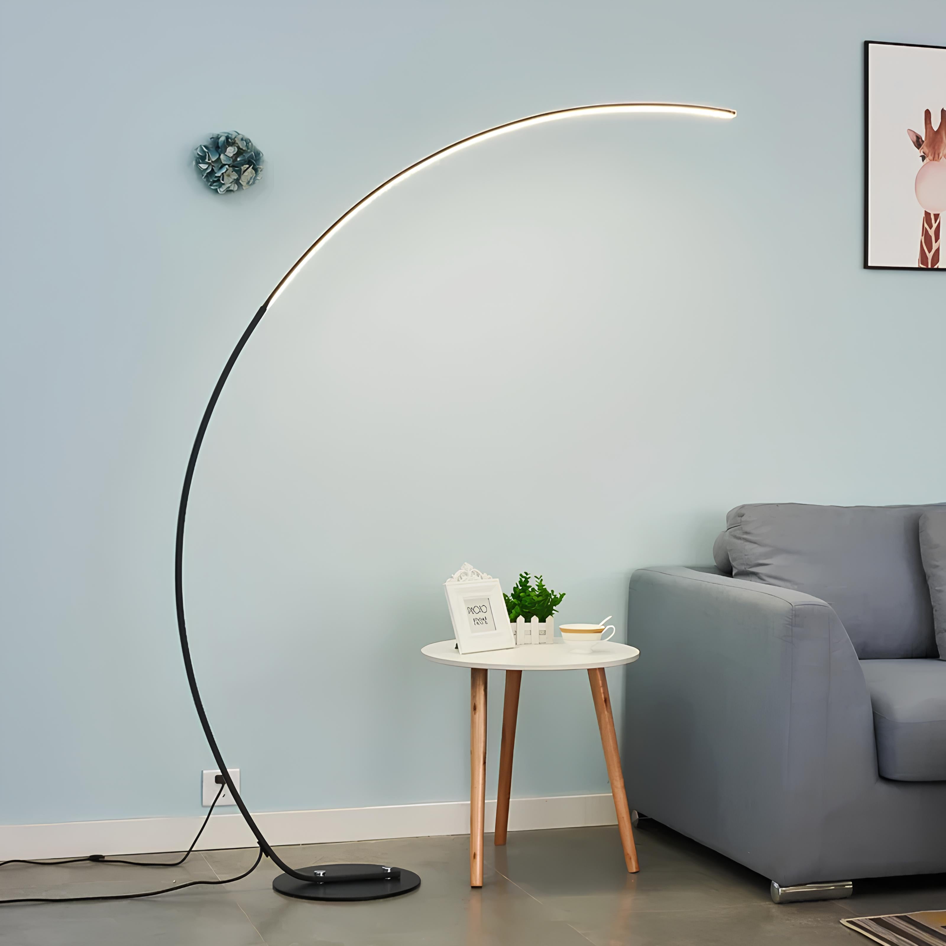 Arcus Floor Lamp – Minimalist Curved LED Floor Light - TheMinimalObject