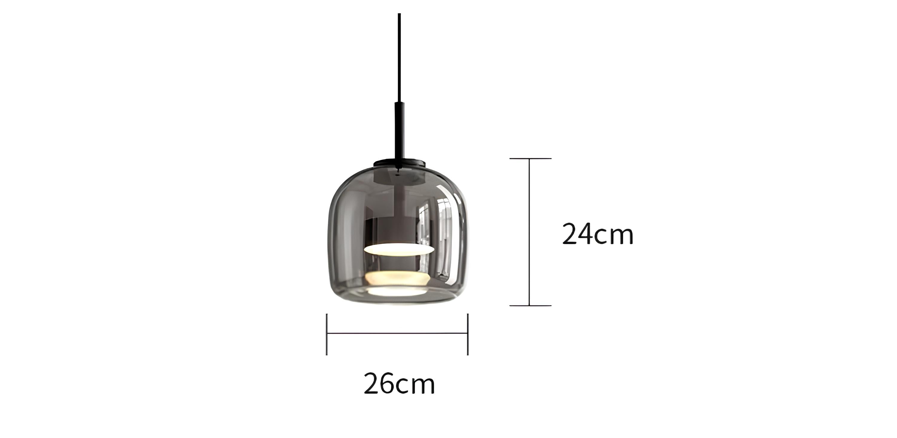 Aura Pendant Light – Smoke Grey Glass - TheMinimalObject