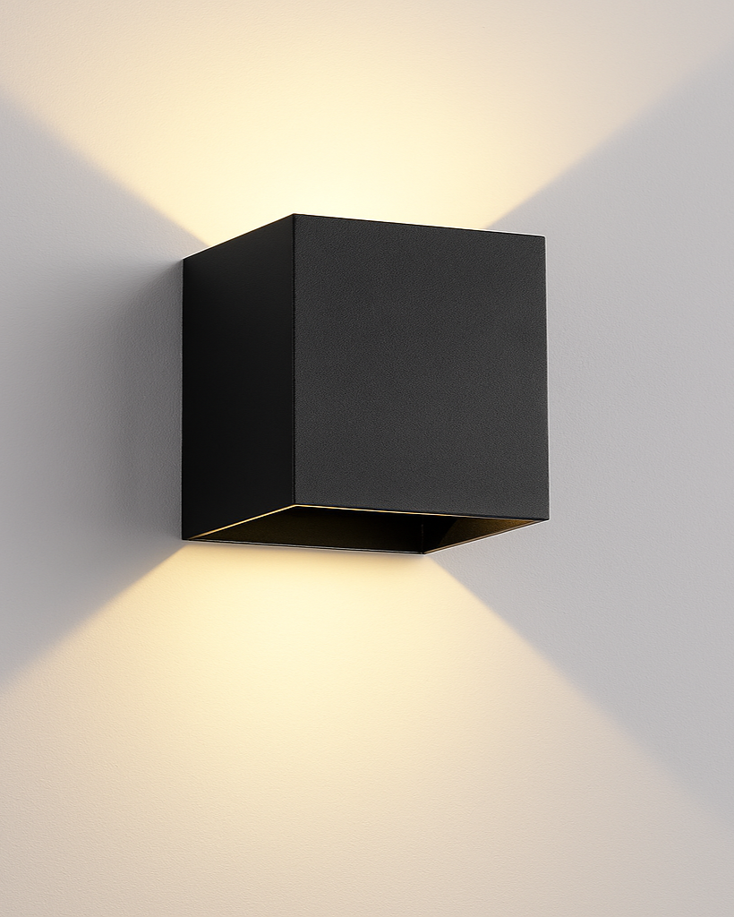 Waterproof IP65-rated aluminum exterior sconce