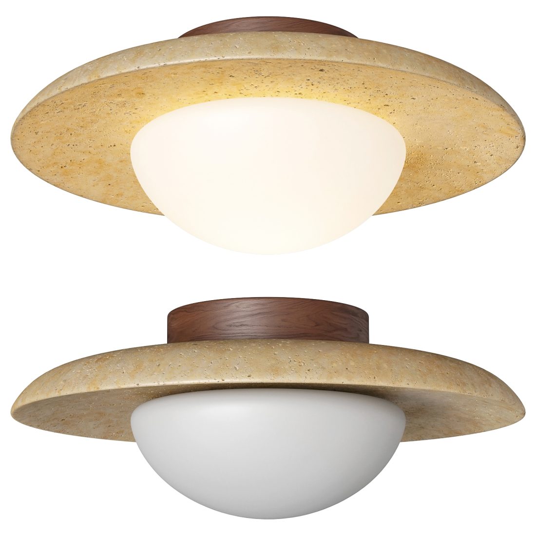 Hōl Ceiling Light – Wabi Sabi Stone-Inspired Fixture - TheMinimalObject