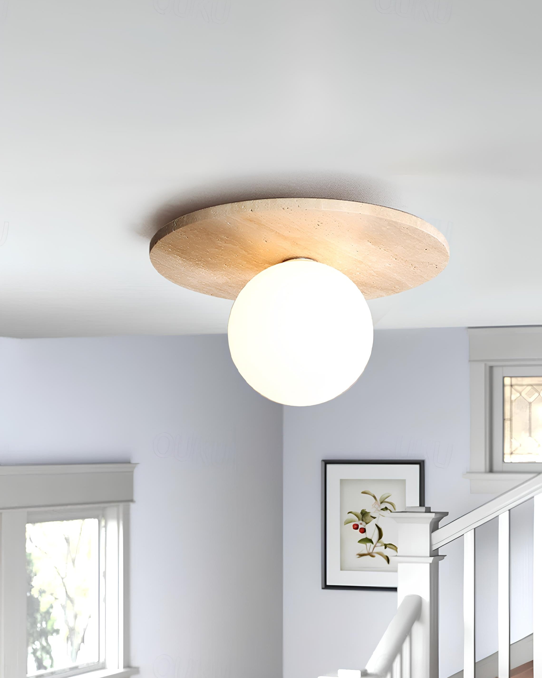 Wabi Sabi ceiling light with soft curves and integrated LED