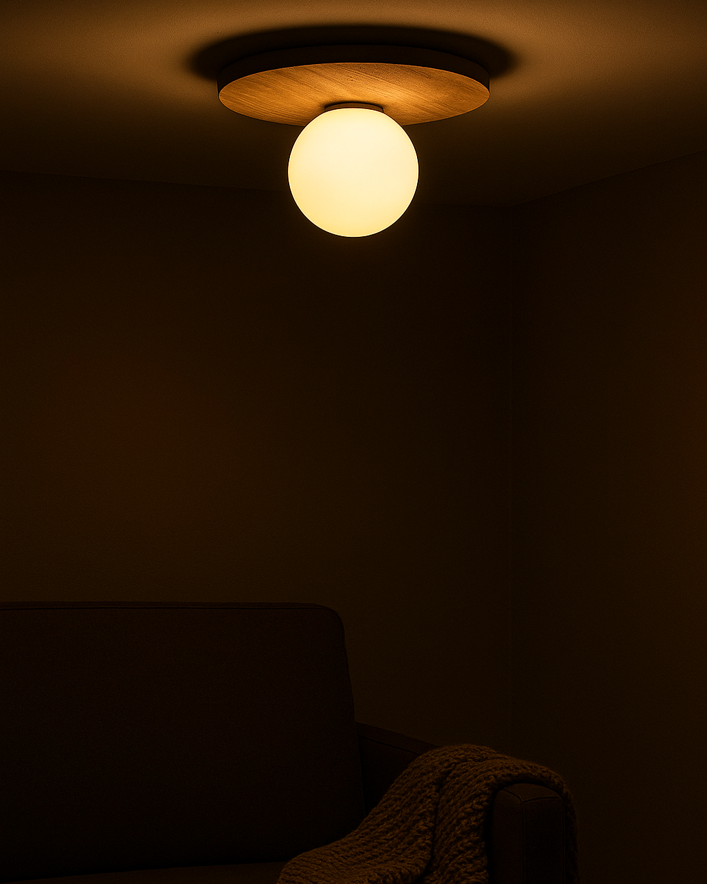 Hana Ceiling Light – Wabi Sabi White Stone Fixture - TheMinimalObject