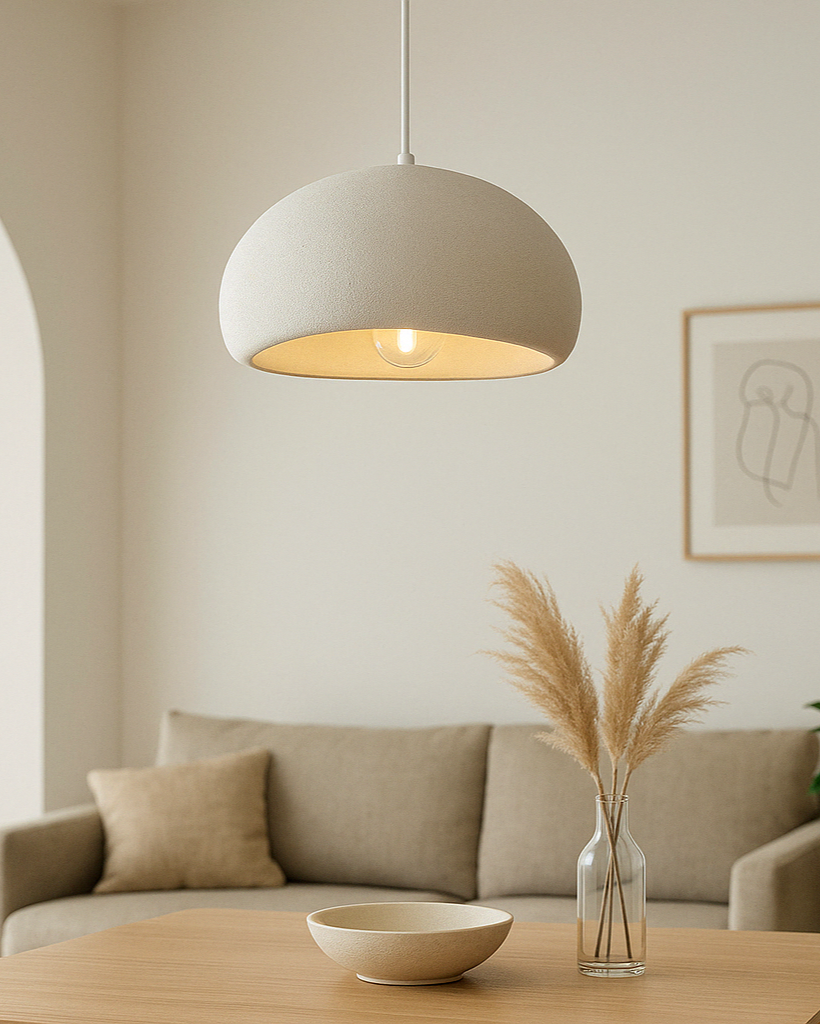 Hikari Pendant Light – Japandi Sculptural Shade - TheMinimalObject