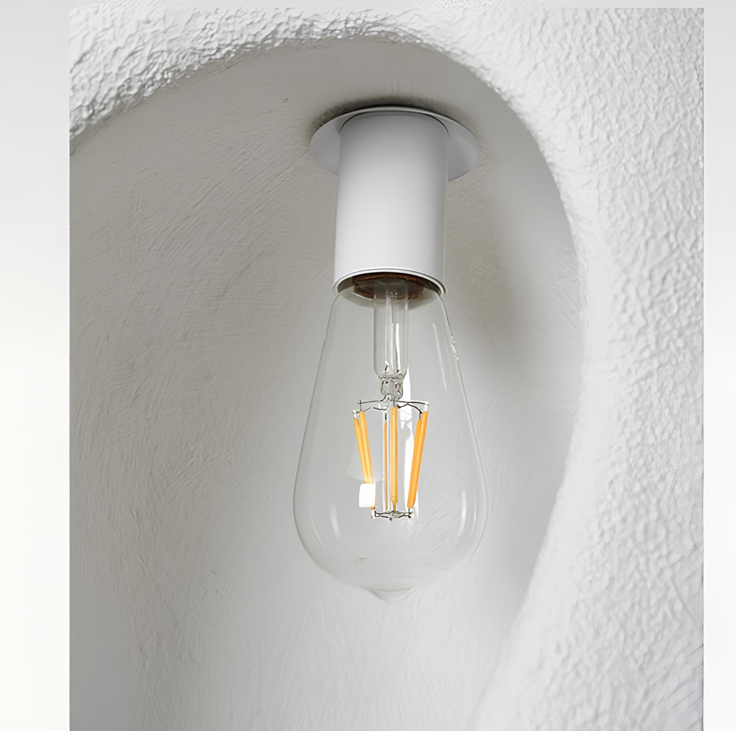 Minimal hanging light with daylight LED and soft organic shape