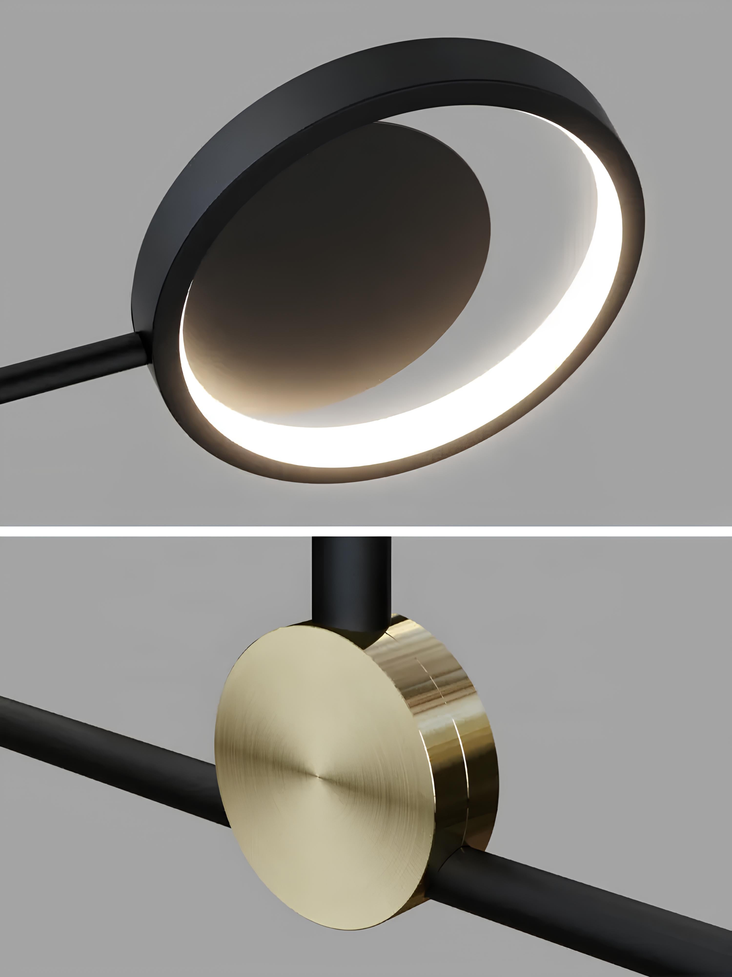 Lumo Ceiling Light – Black & Gold Aluminum Fixture - TheMinimalObject