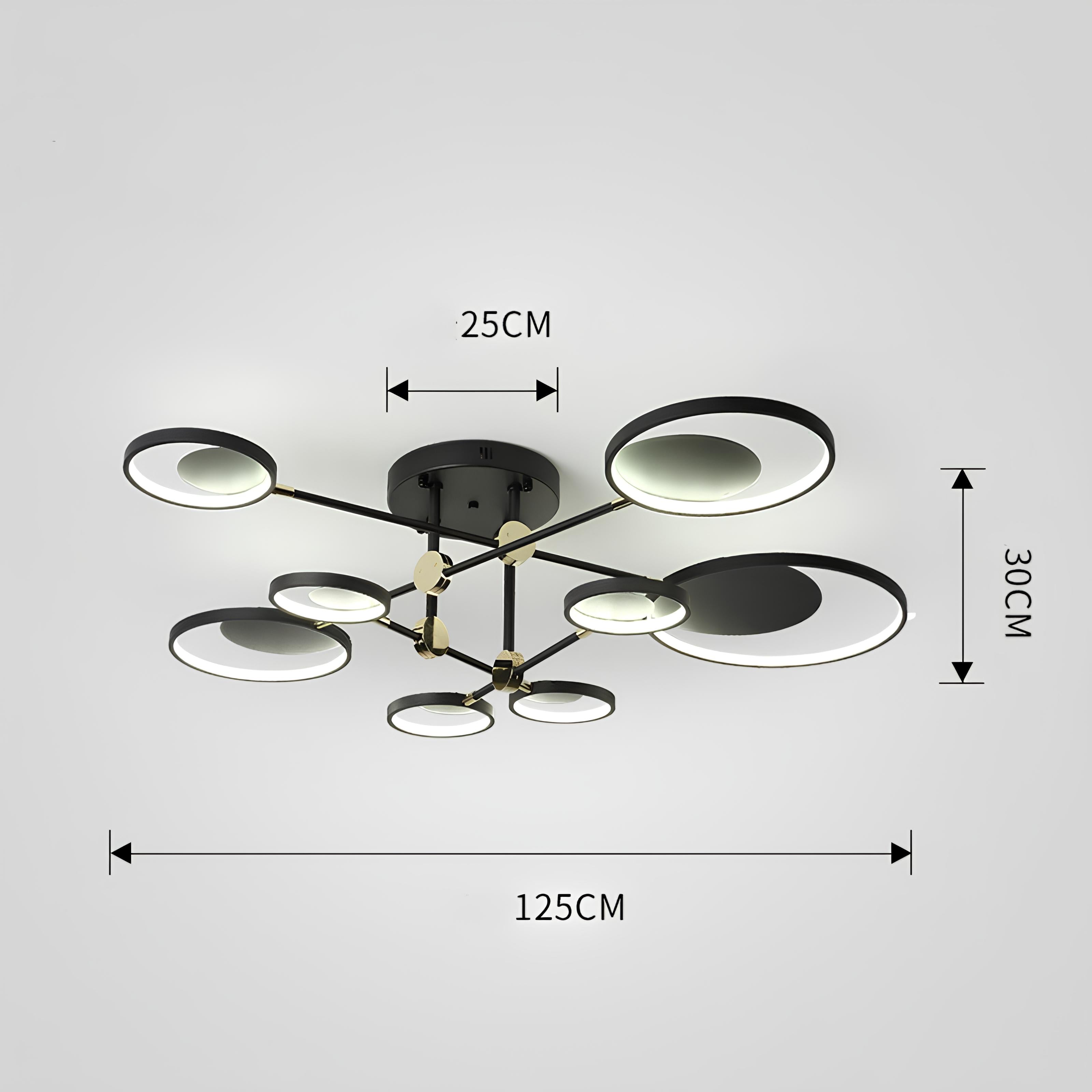 Lumo Ceiling Light – Black & Gold Aluminum Fixture - TheMinimalObject