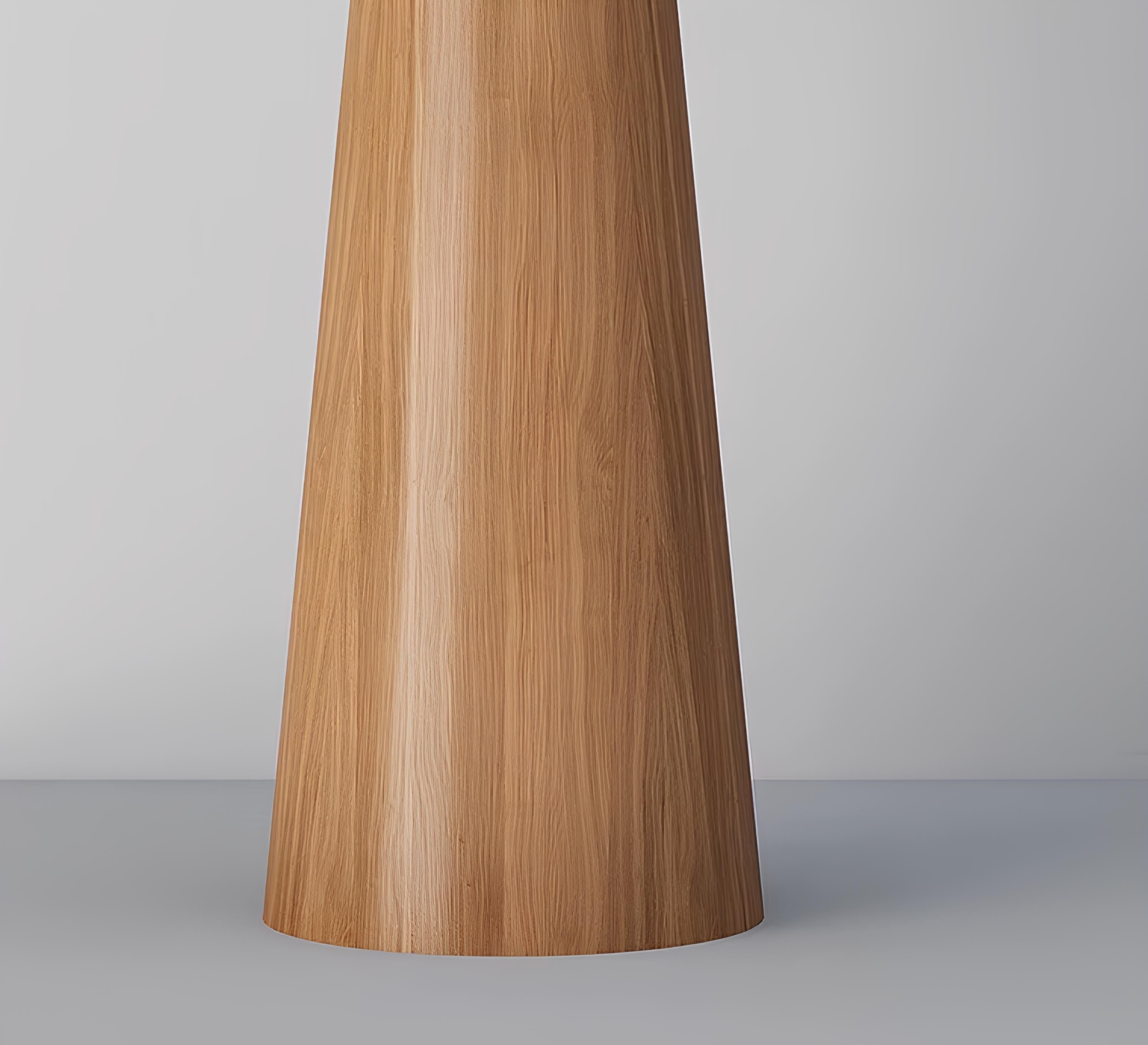 Japanese-style wabi-sabi floor light with fabric shade