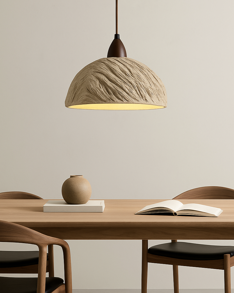 Nara Wood & Cement Pendant Light - TheMinimalObject