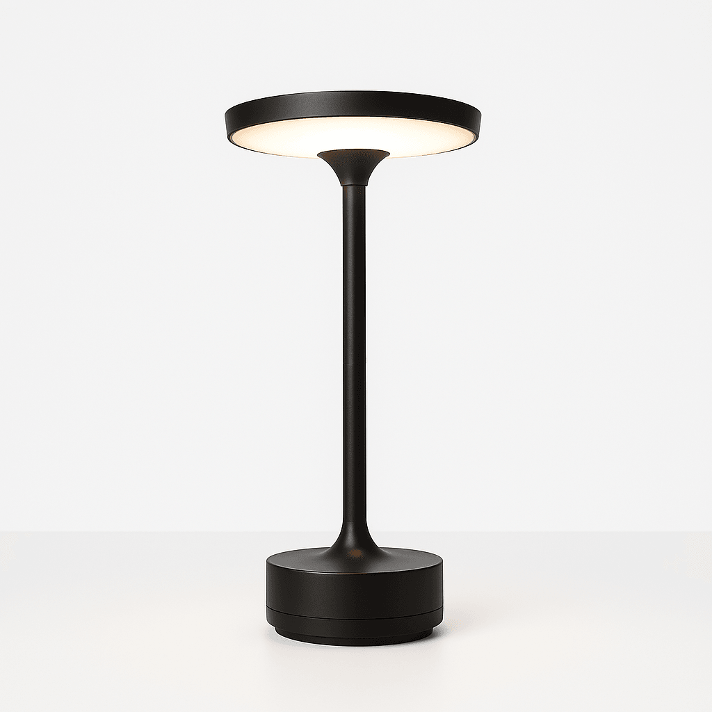 Touch Table Lamp Minimal Design White Background