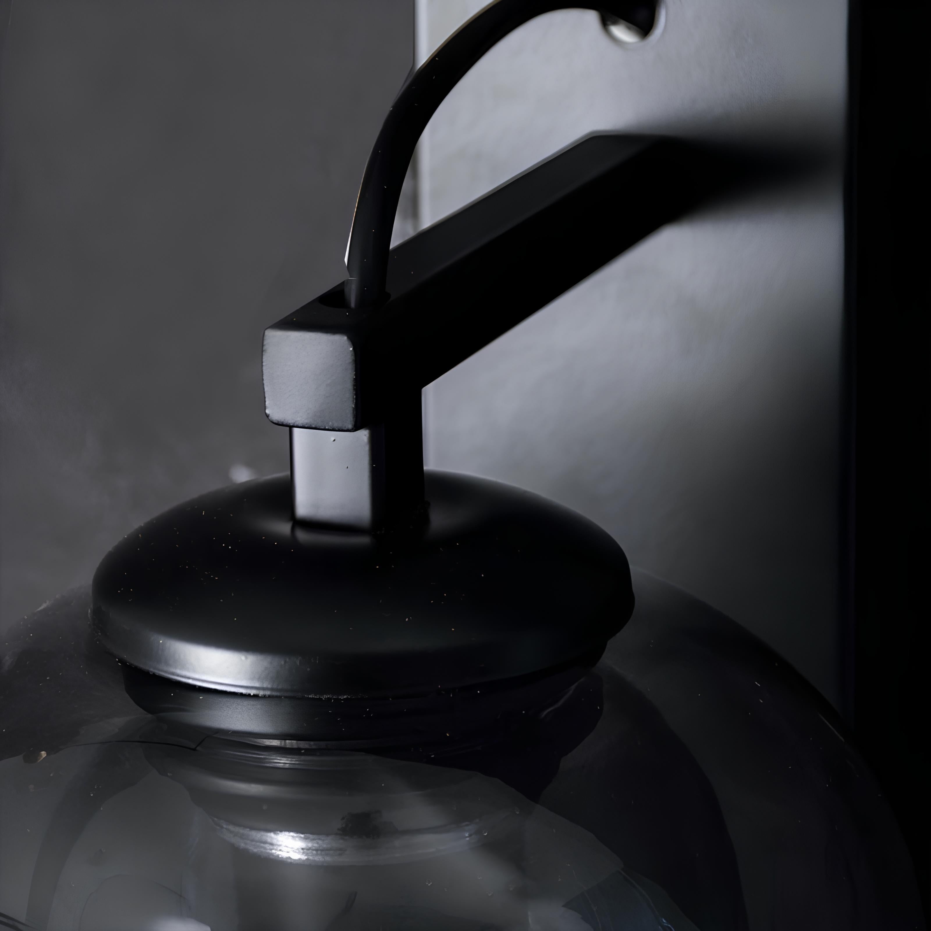 Minimal modern wall light with smoked glass