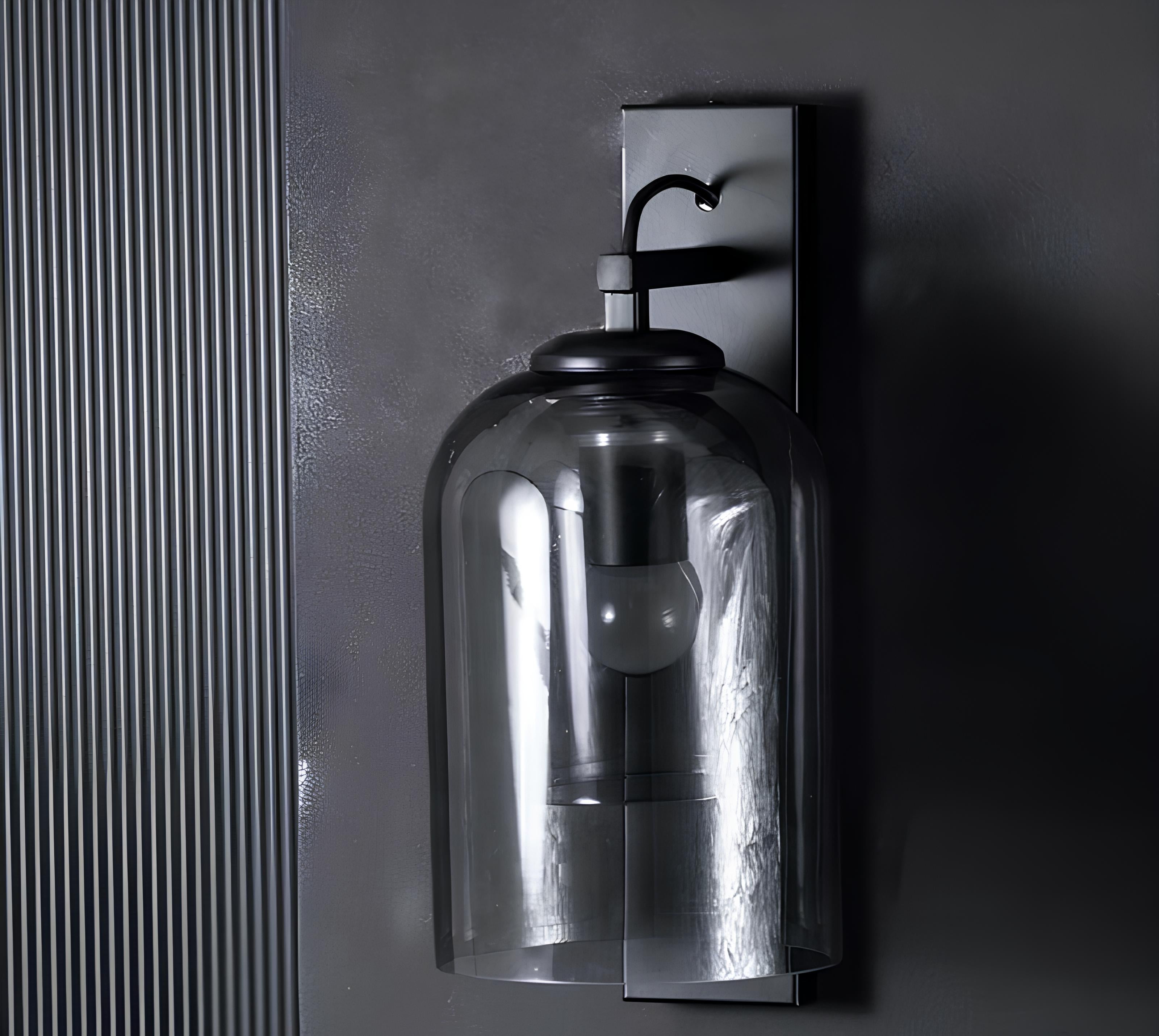 Oro Wall Lamp – Black Smoke Glass - TheMinimalObject