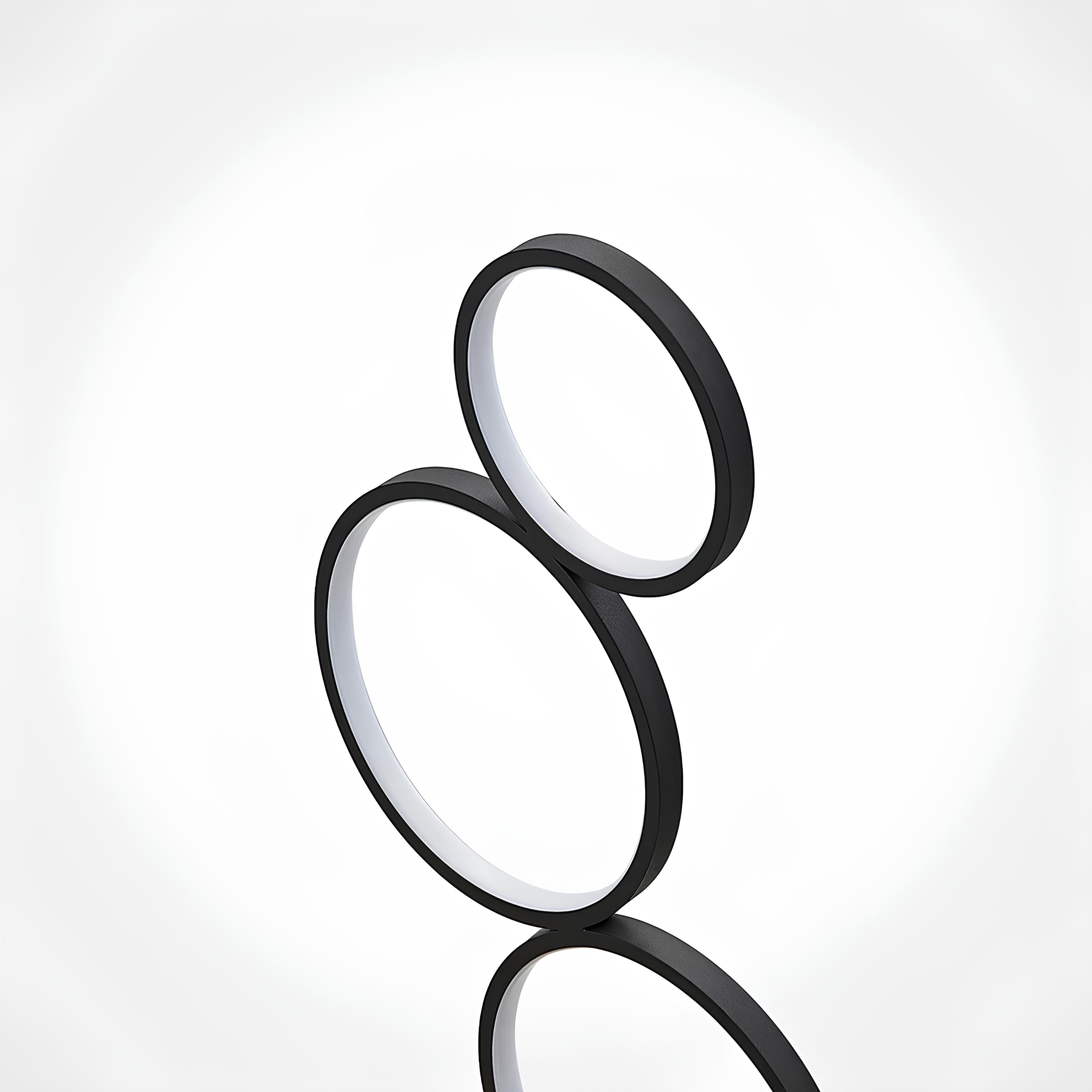 Rin Floor Lamp – Circular LED Light on Marble Base - TheMinimalObject