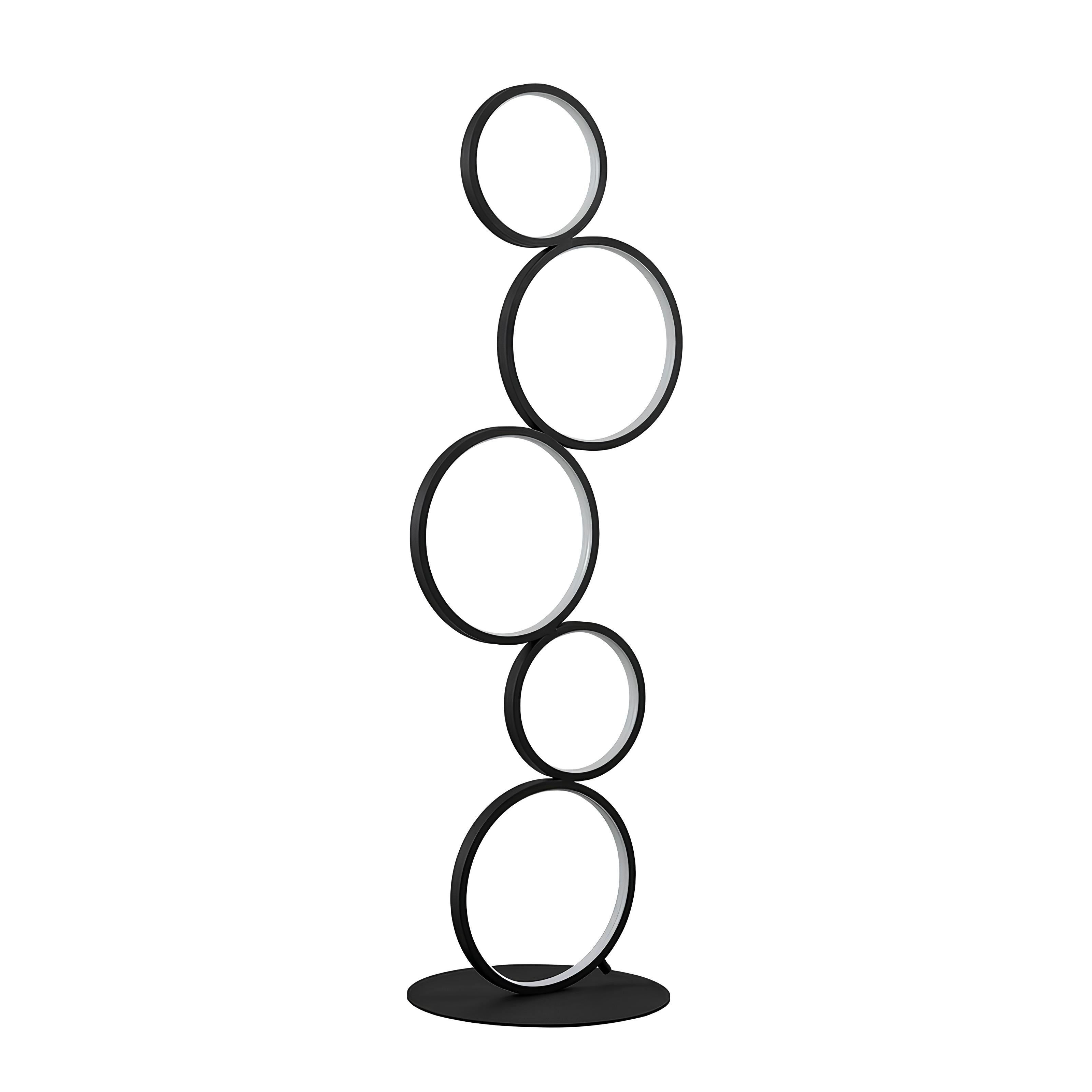 Rin Floor Lamp – Circular LED Light on Marble Base - TheMinimalObject