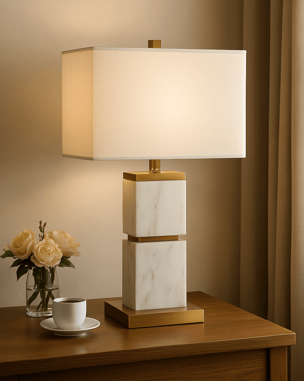 Shade Table Lamp Marble