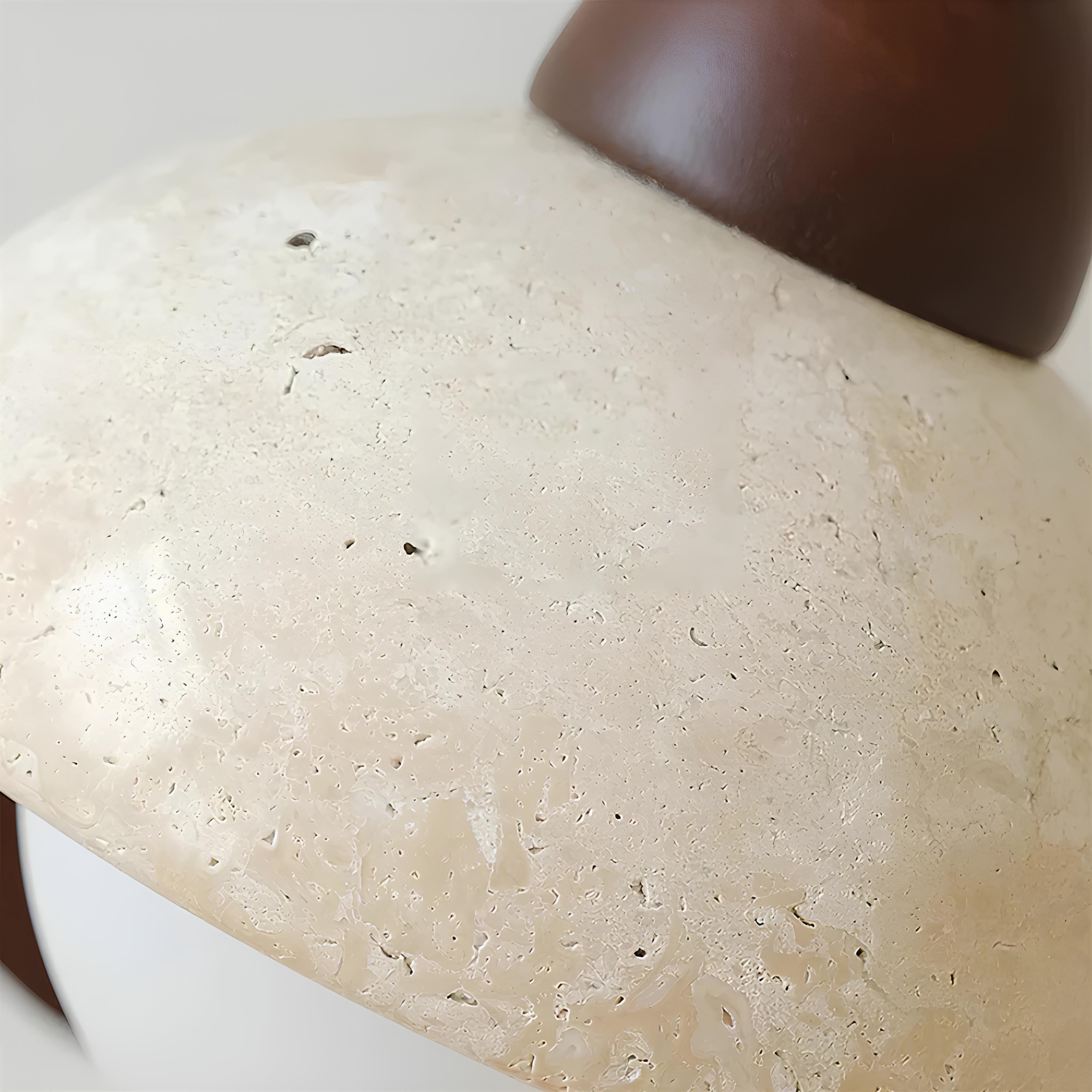 Tenri Wall Lamp – Japanese Travertine Stone Sconce Light - TheMinimalObject