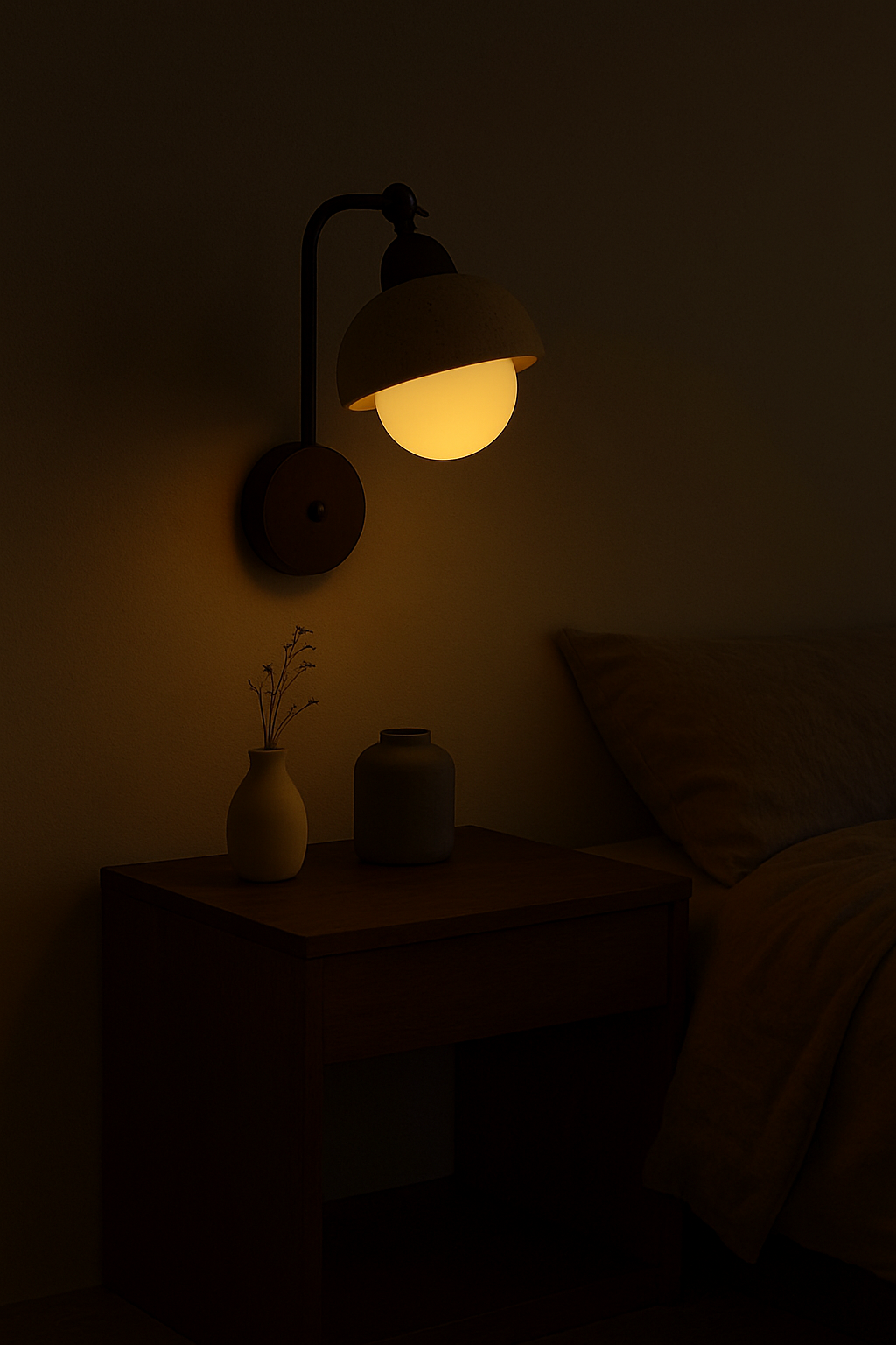 Tenri Wall Lamp – Japanese Travertine Stone Sconce Light - TheMinimalObject