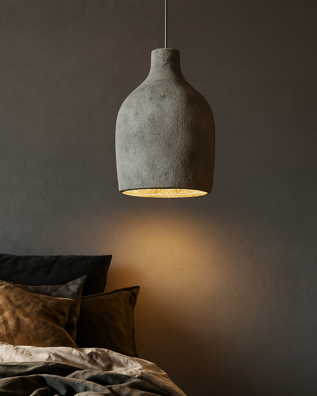 Tera Pendant Light – Sculpted Wabi Sabi Shade - TheMinimalObject