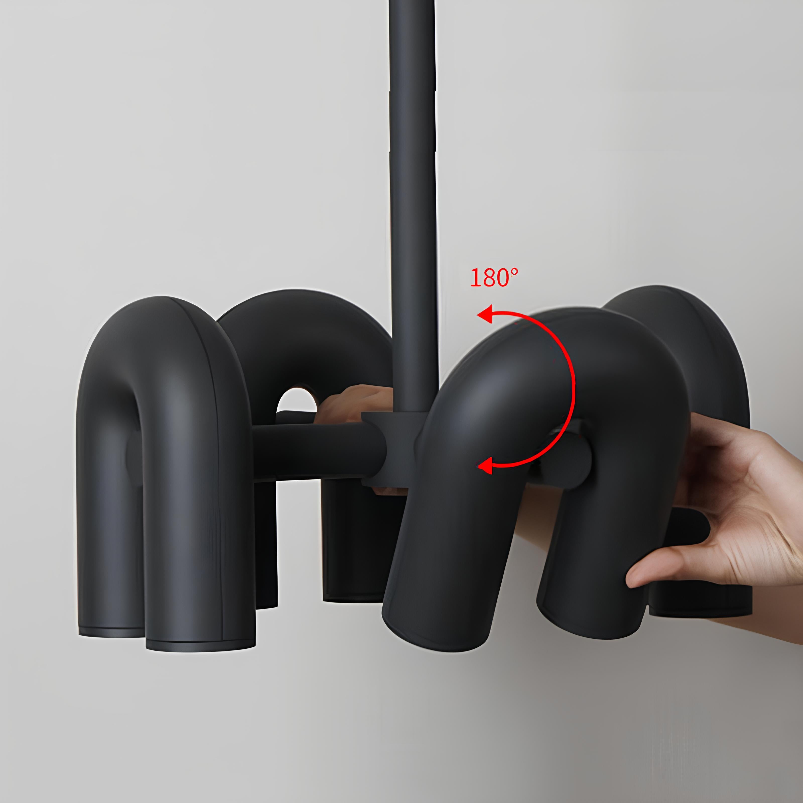 Architectural iron pendant light with minimalist form